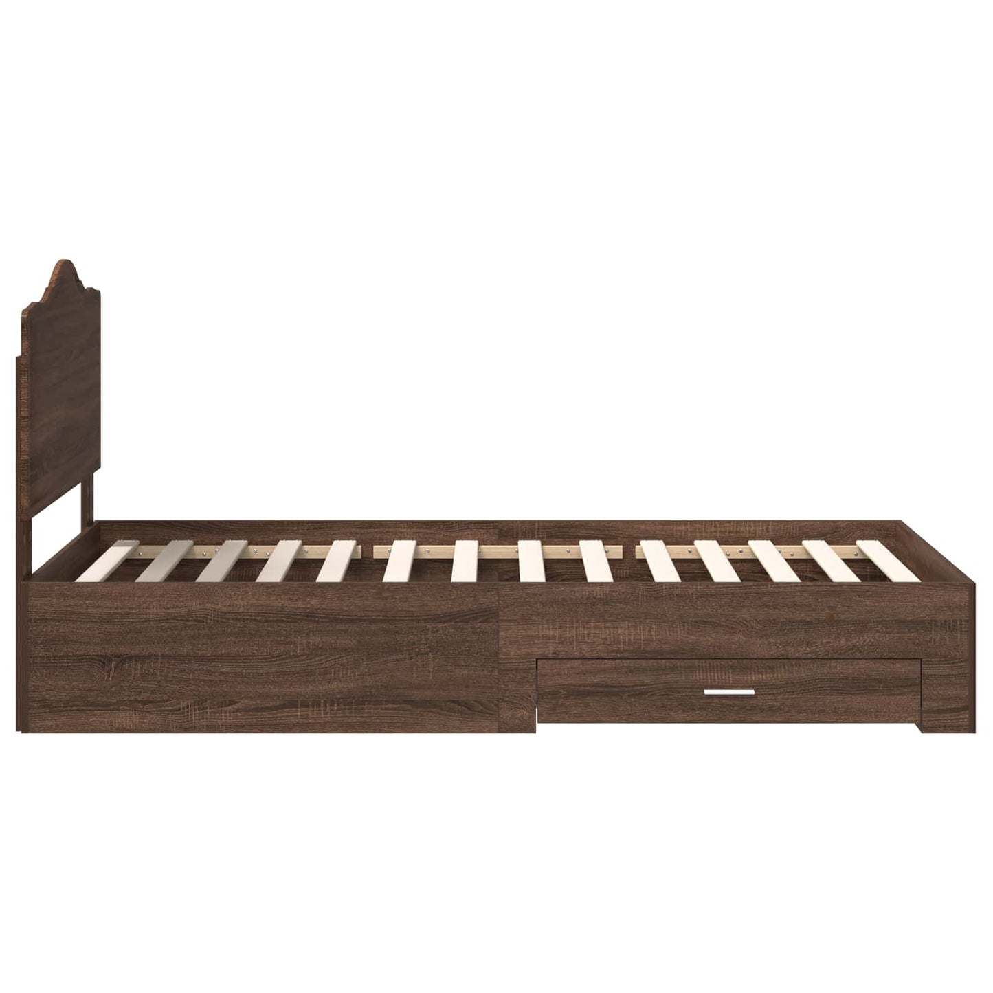 Bed Frame with Headboard Brown Oak 70 x 190 cm Engineered Wood