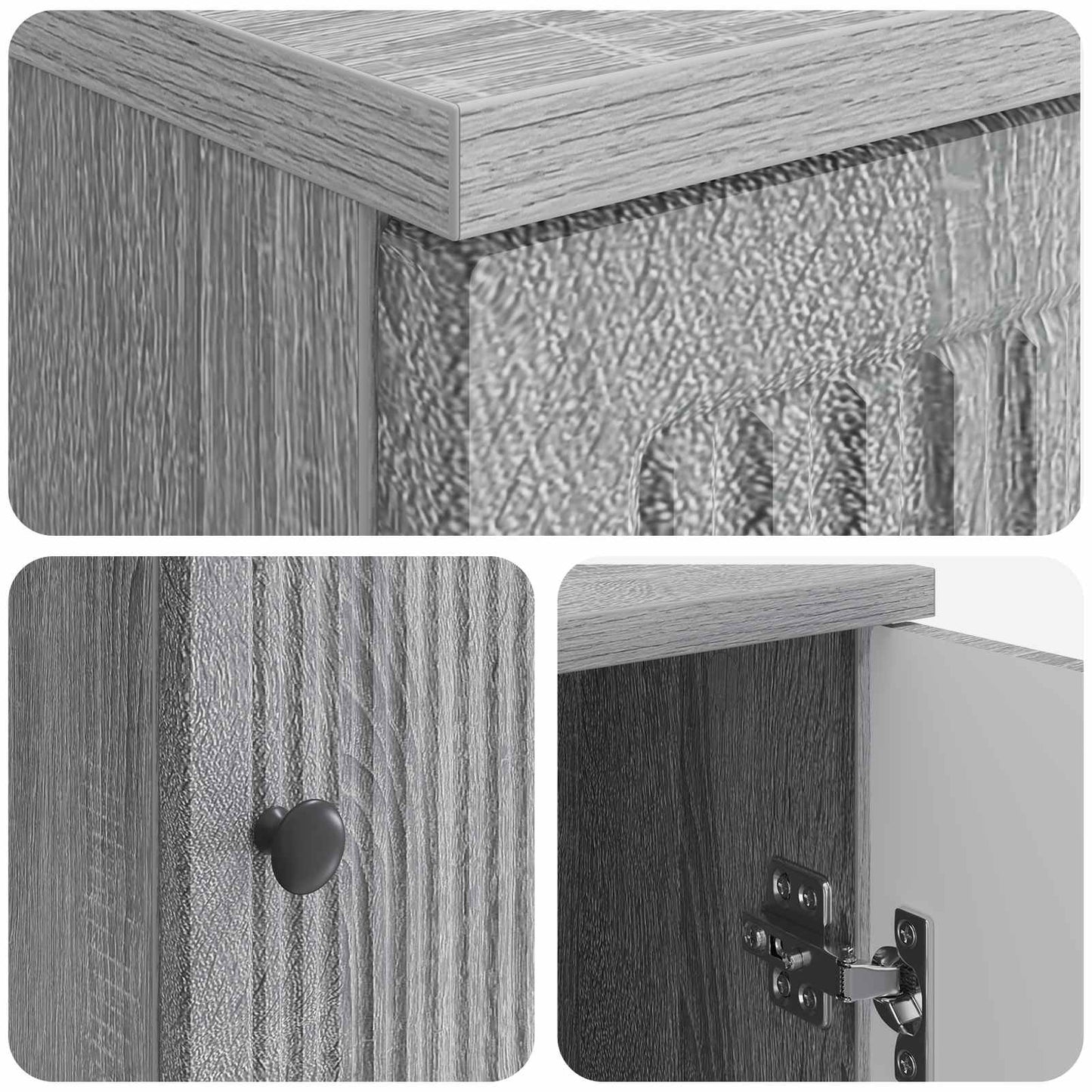Desk Grey Sonoma Engineered Wood 142.5 x 50 x 75 cm