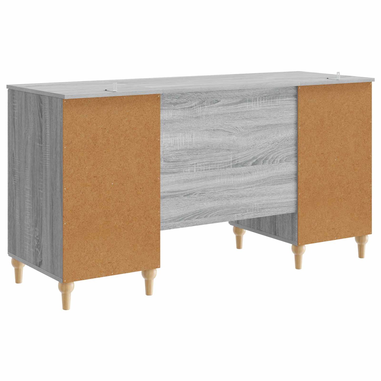 Desk with Shelf Grey Sonoma 142.5 x 50 x 75 cm Engineered Wood