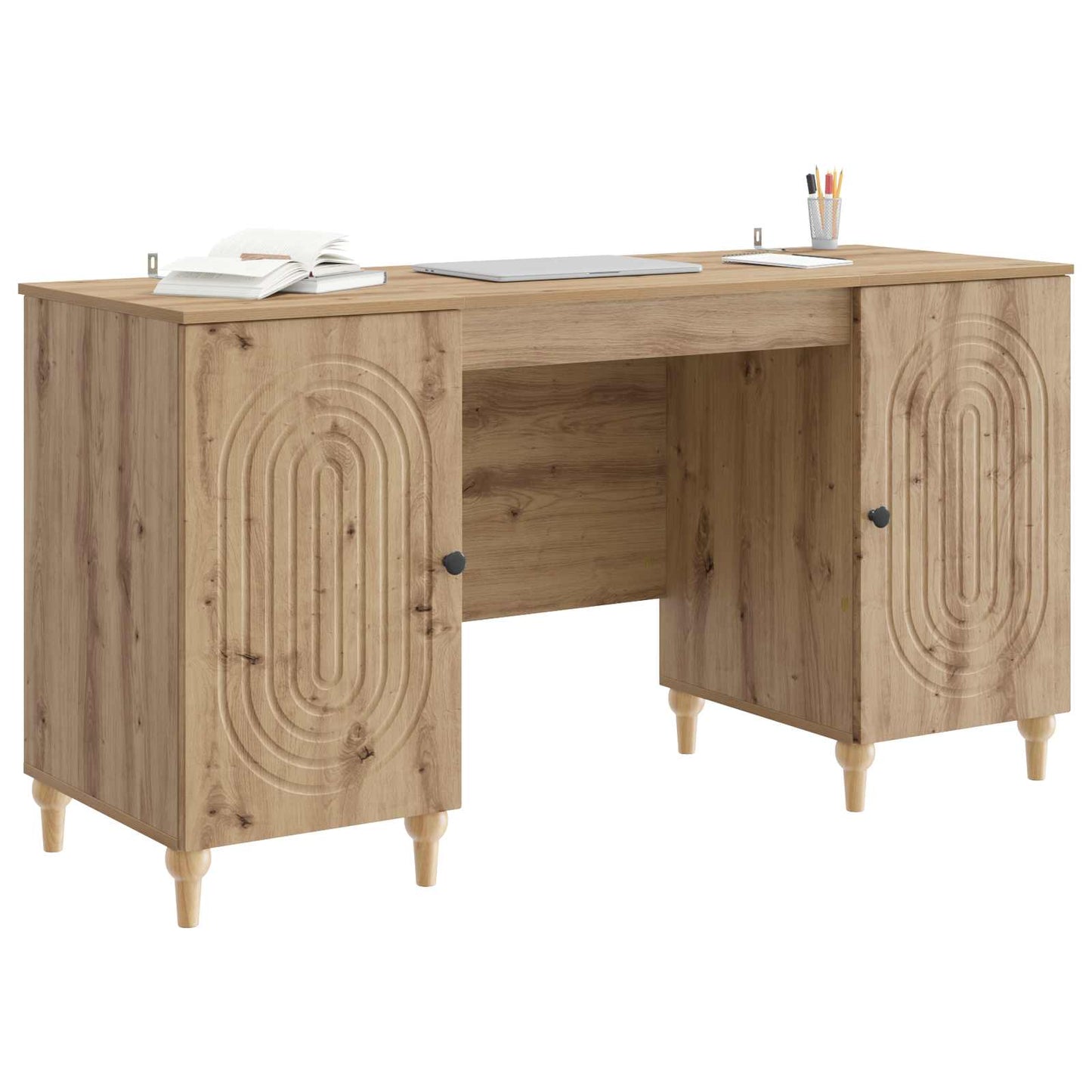 Desk Artisan Oak Engineered Wood 142.5 x 50 x 75 cm