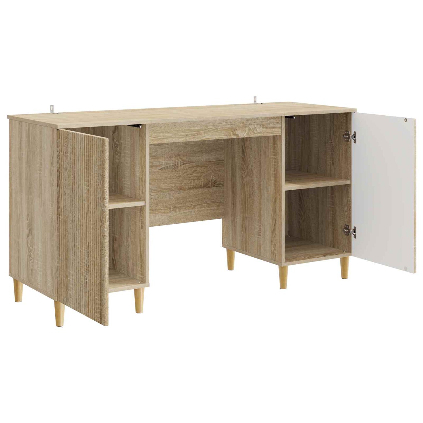 Desk with Shelf Sonoma Oak 142.5 x 50 x 75 cm Engineered Wood
