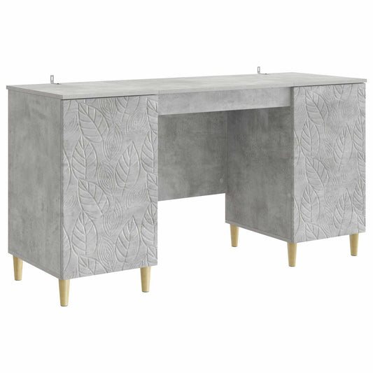 Desk Concrete Grey Engineered Wood 142.5 x 50 x 75 cm