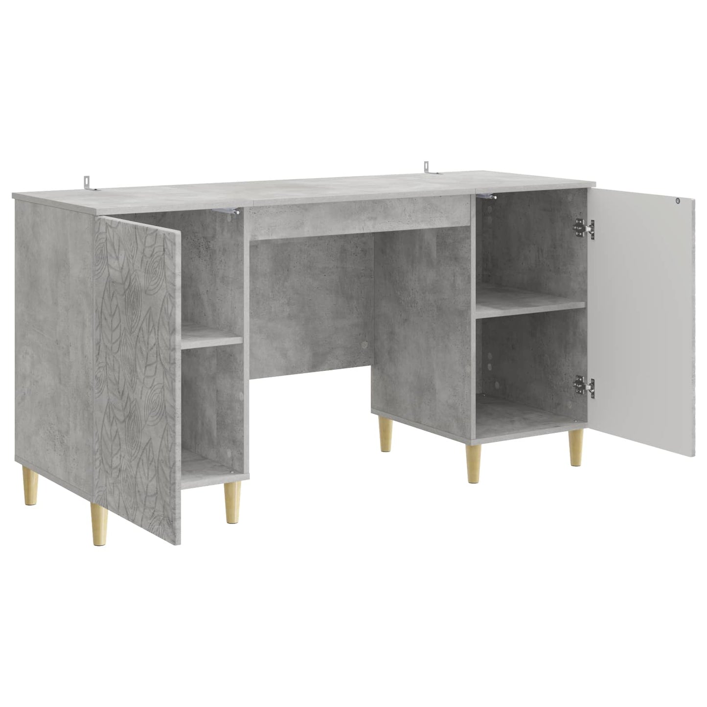 Desk Concrete Grey Engineered Wood 142.5 x 50 x 75 cm