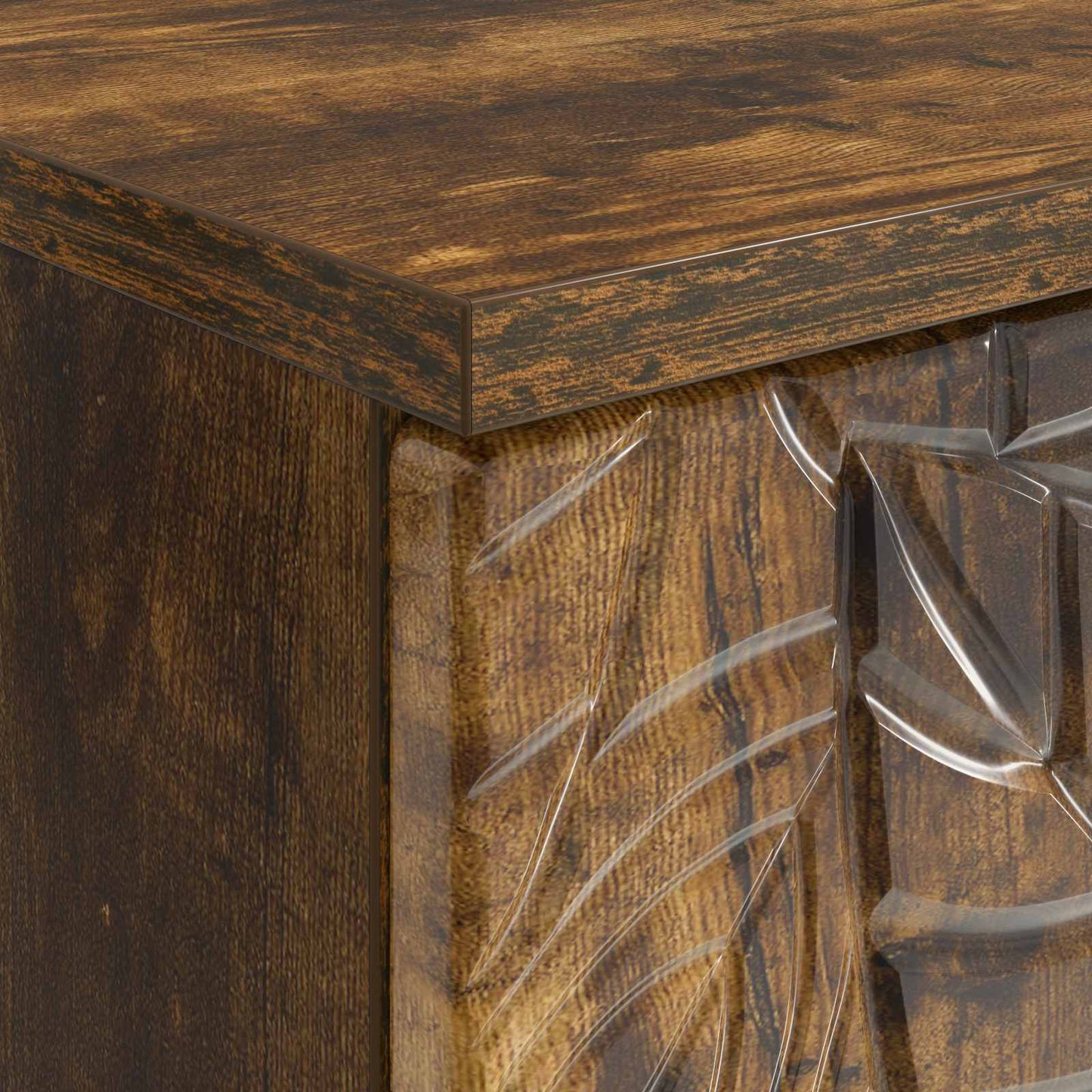 Desk Smoked Oak Engineered Wood 142.5 x 50 x 75 cm