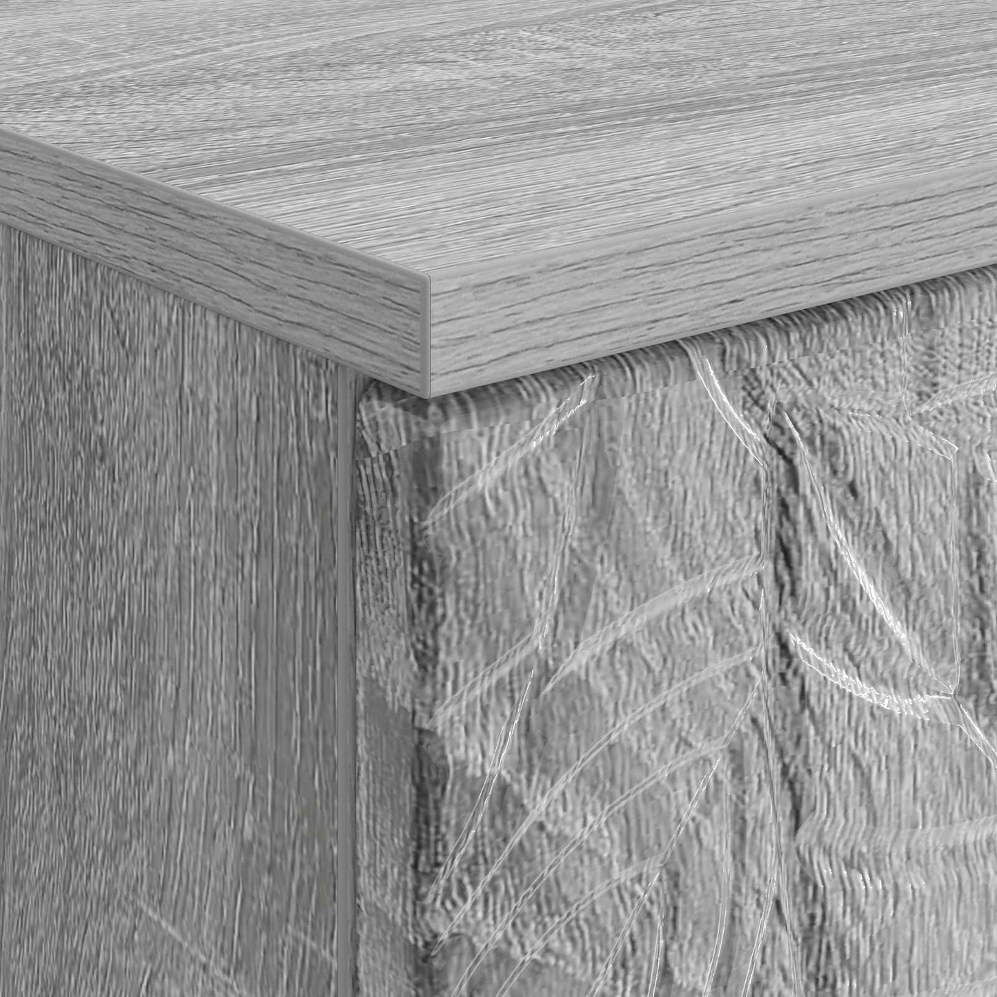Desk Grey Sonoma Engineered Wood 142.5 x 50 x 75 cm