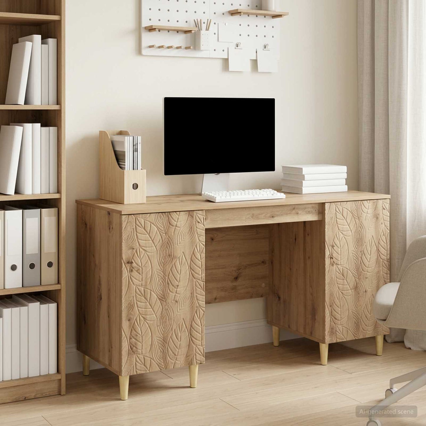 Desk Artisan Oak Engineered Wood 142.5 x 50 x 75 cm