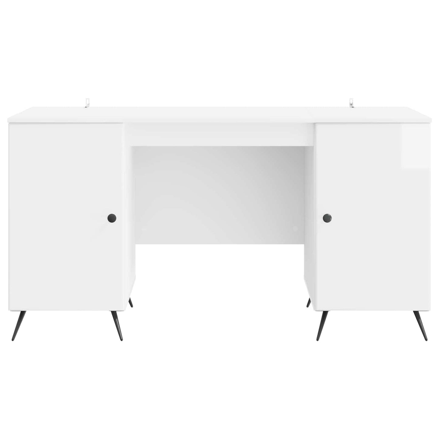 Desk High Gloss White 142.5 x 50 x 75 cm Engineered Wood