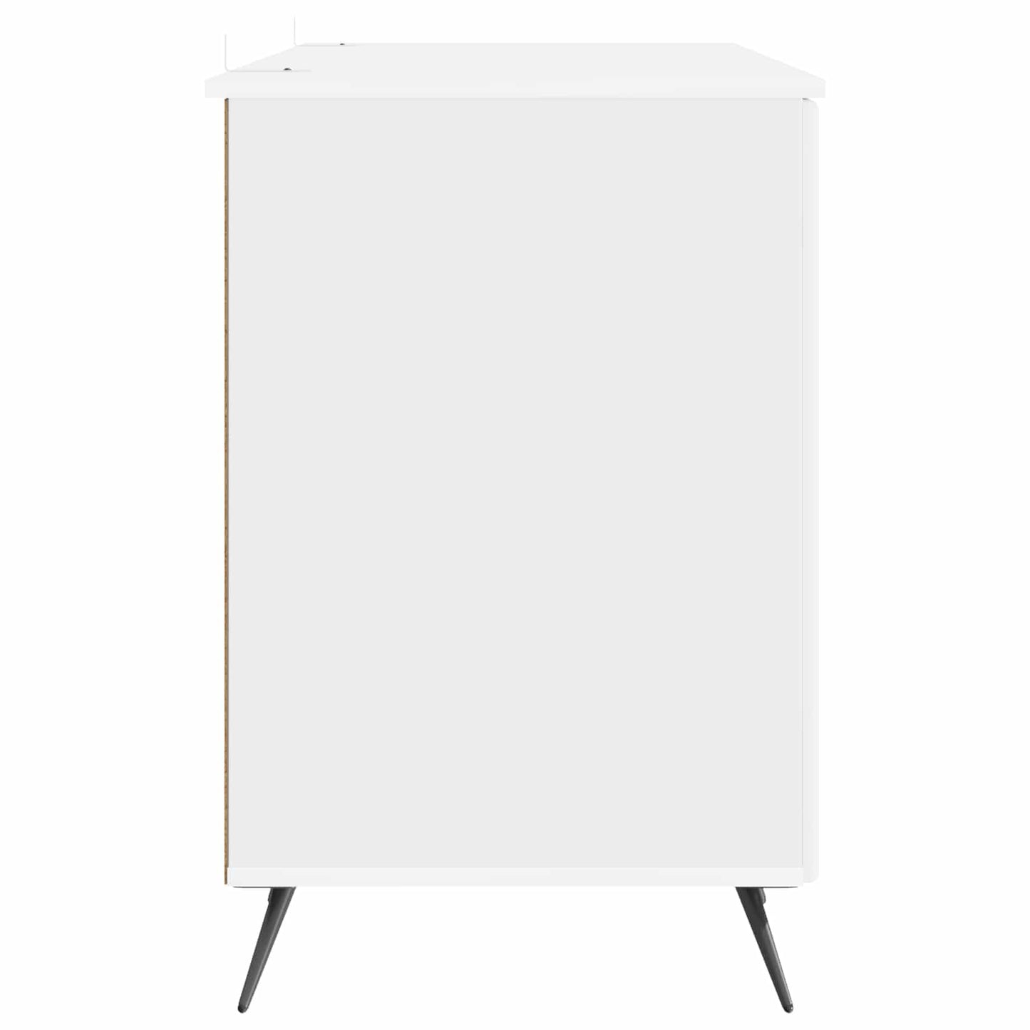 Desk High Gloss White 142.5 x 50 x 75 cm Engineered Wood