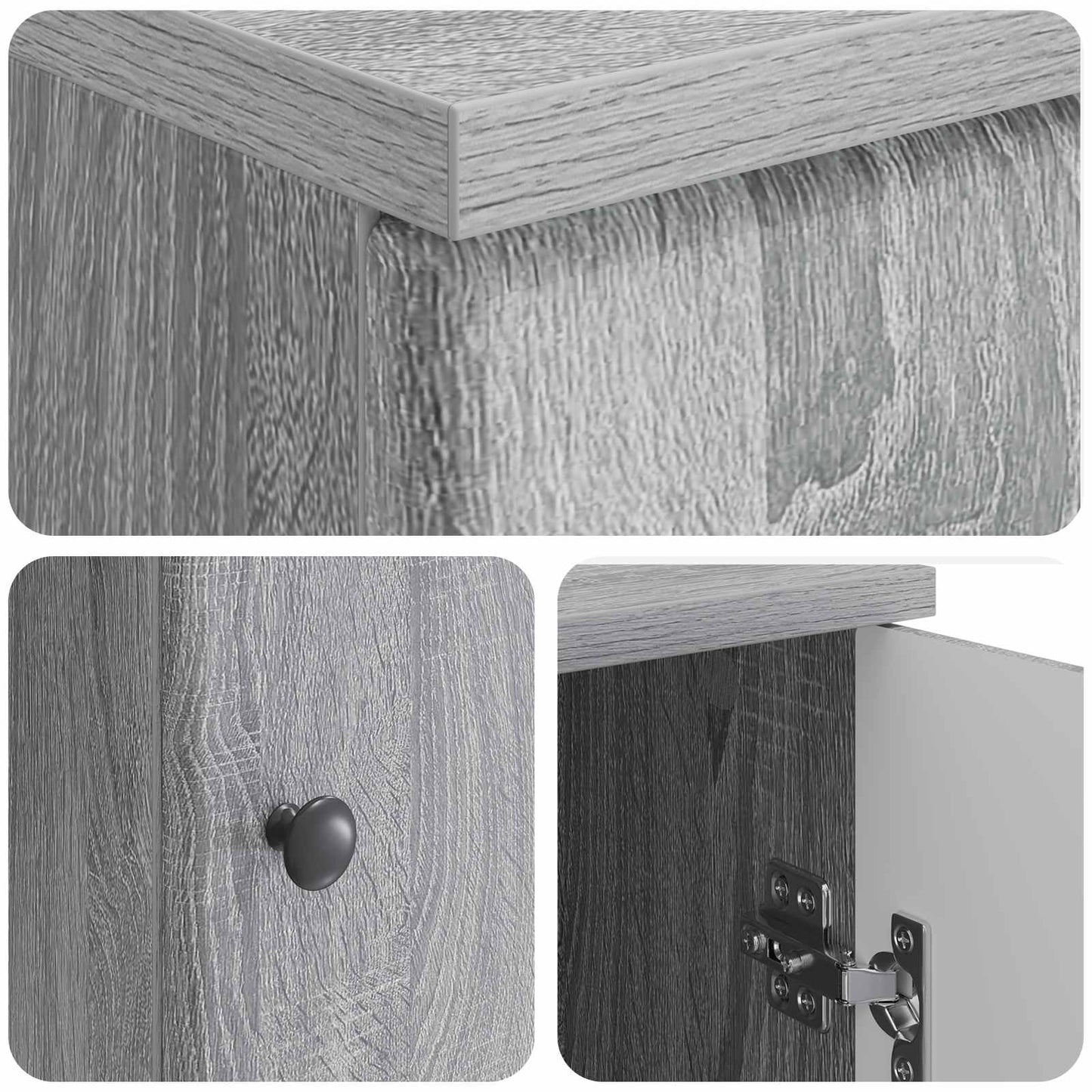 Desk with Shelf Grey Sonoma 142.5 x 50 x 75 cm Engineered Wood