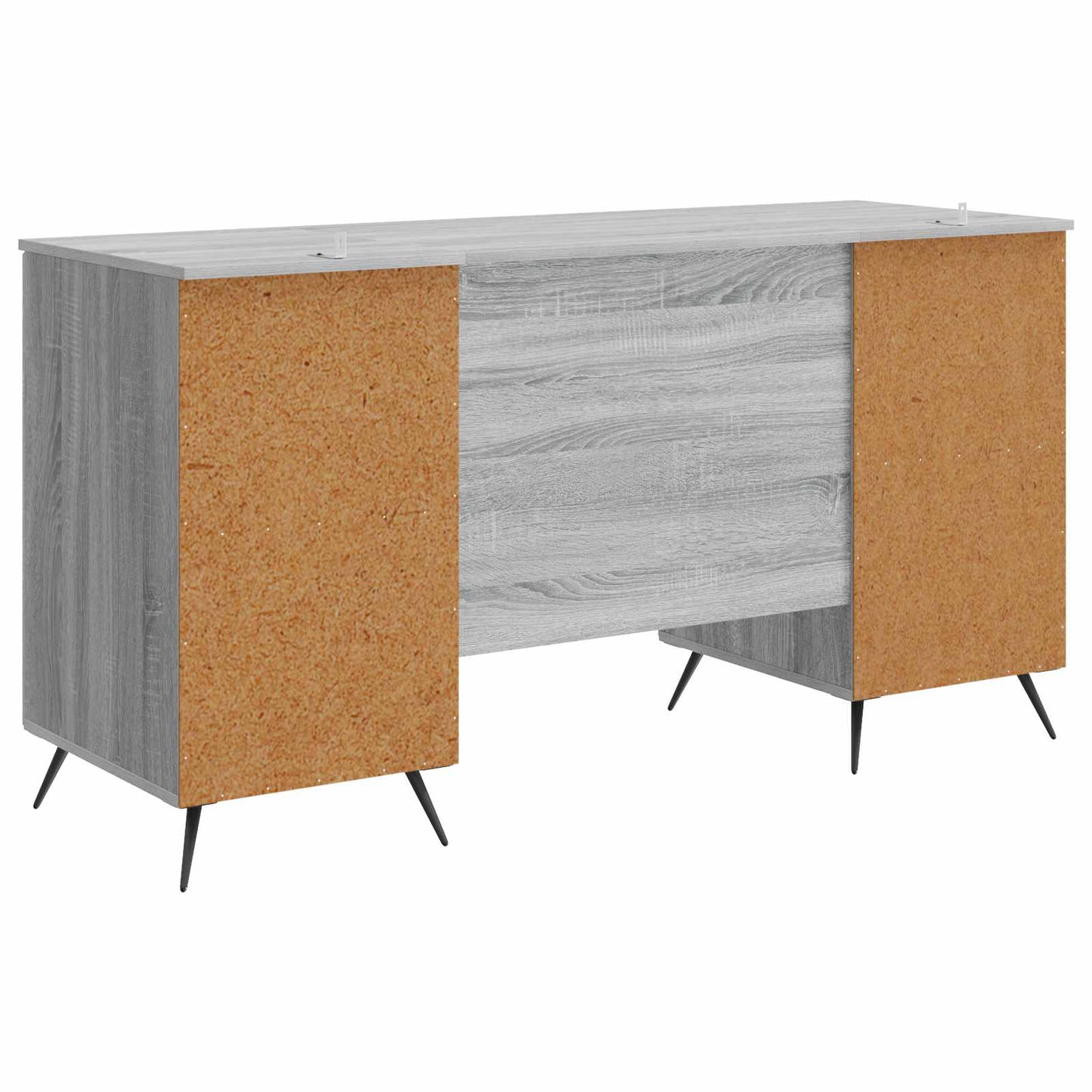 Desk with Shelf Grey Sonoma 142.5 x 50 x 75 cm Engineered Wood