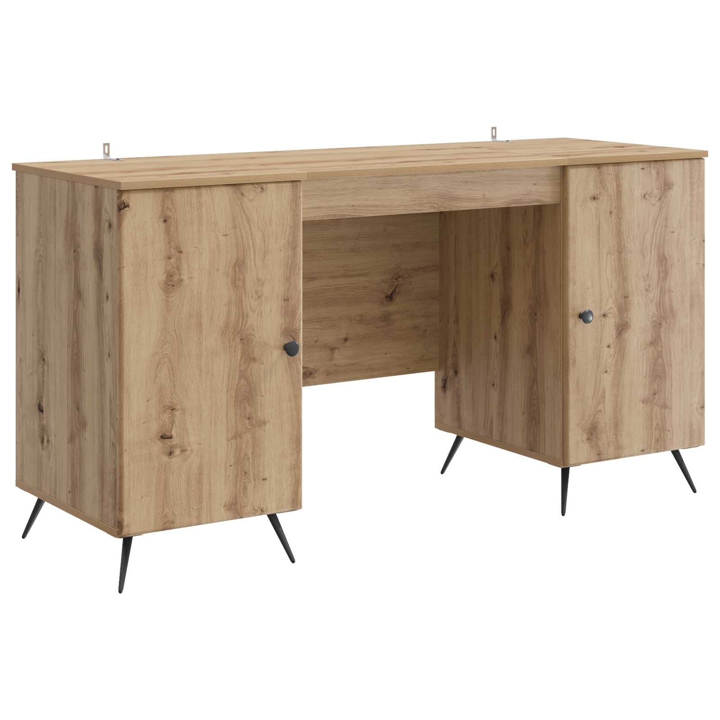 Desk with Shelf Artisan Oak 142.5 x 50 x 75 cm Engineered Wood