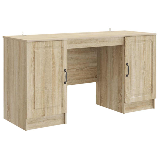 Desk with Shelf Sonoma Oak 142.5 x 50 x 75 cm Engineered Wood