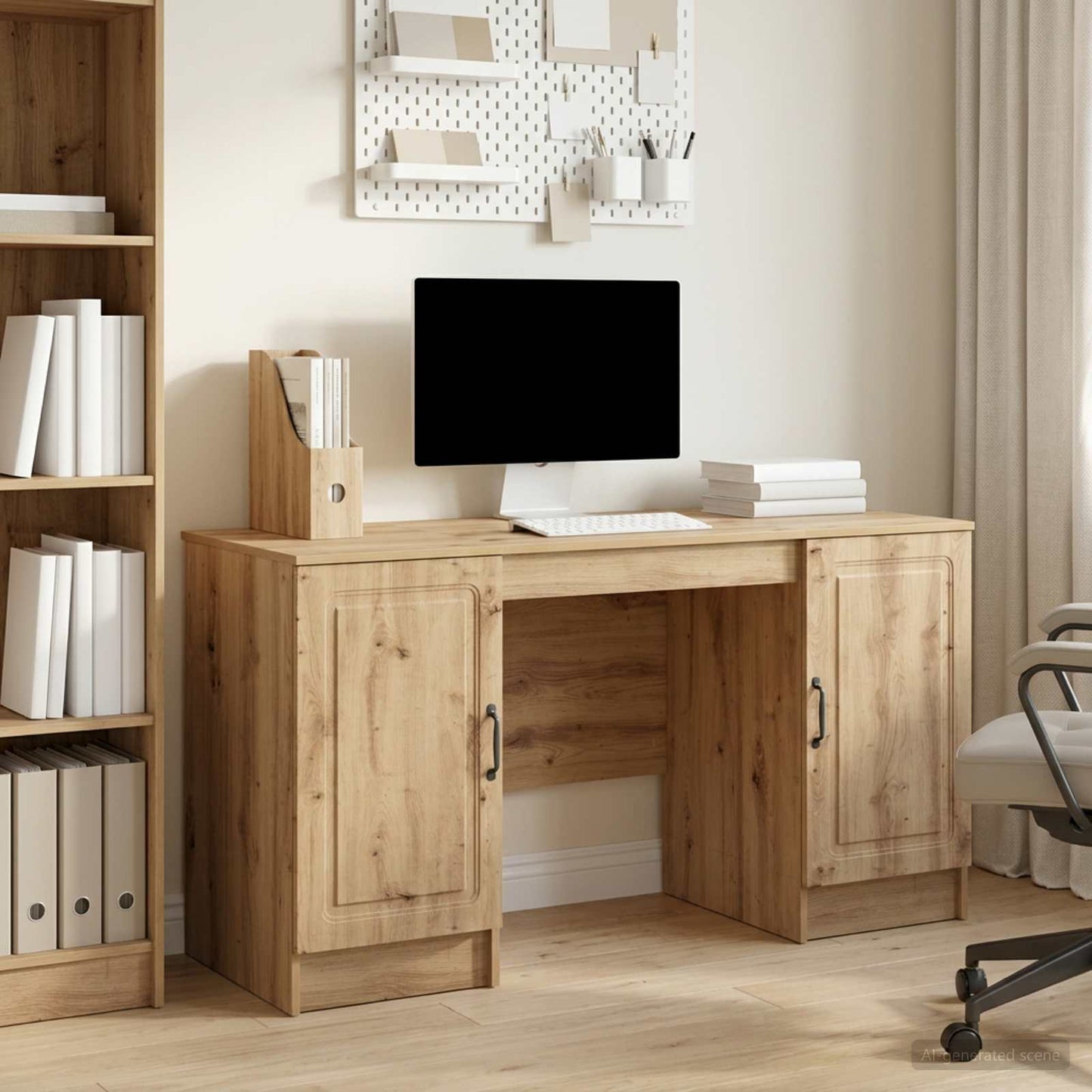 Desk Artisan Oak Engineered Wood 142.5 x 50 x 75 cm
