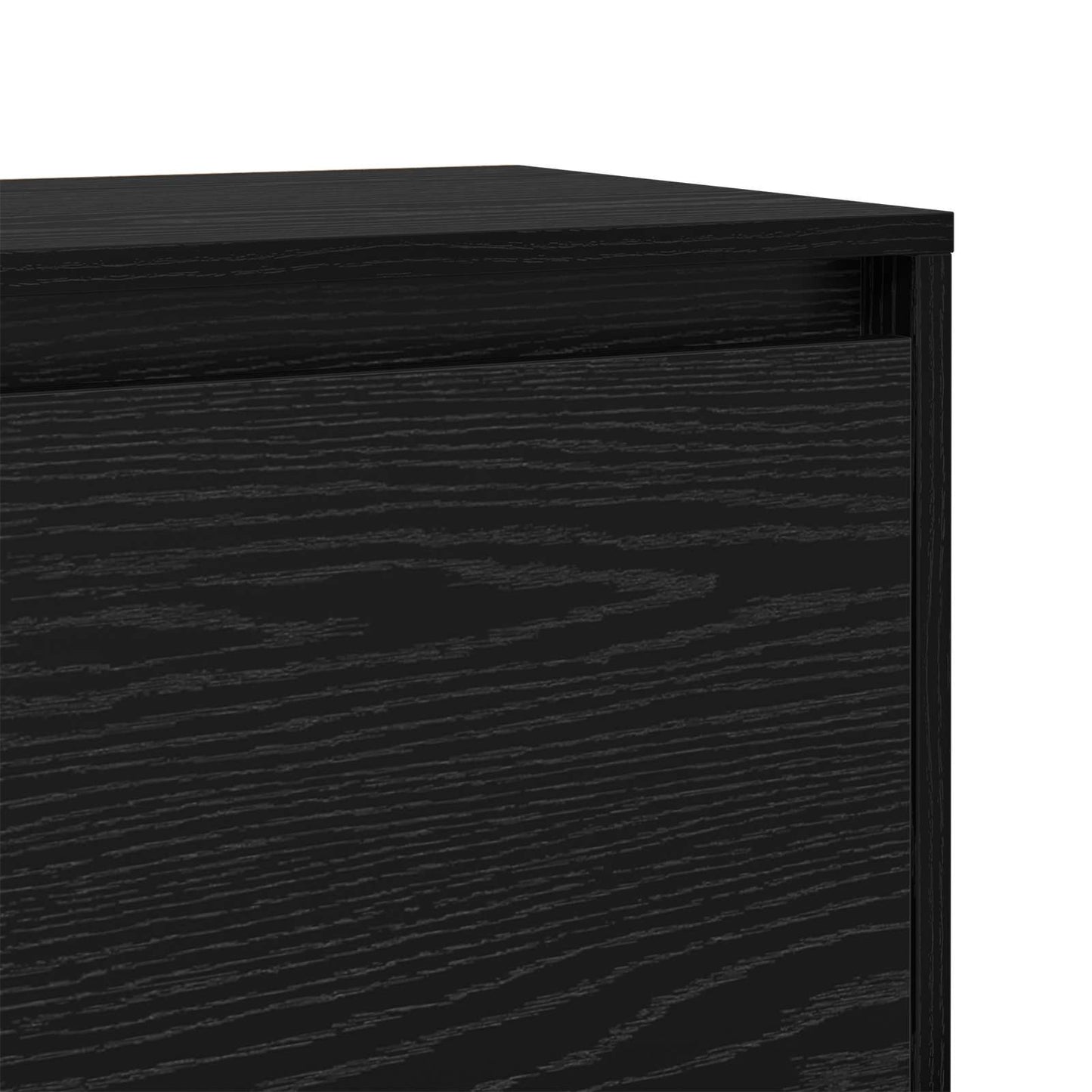 Bedside Cabinet Black Oak 45 x 34 x 44.5 cm Engineered Wood