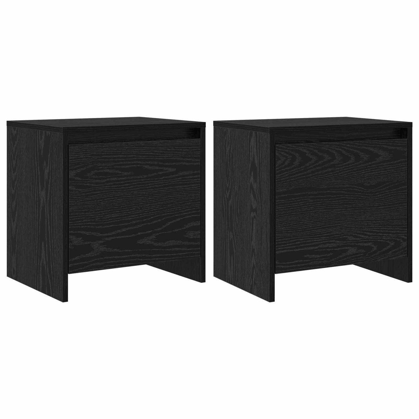 Bedside Cabinet Black Oak 45 x 34 x 44.5 cm Engineered Wood