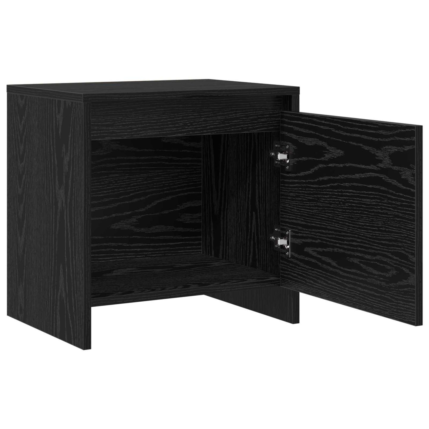 Bedside Cabinet Black Oak 45 x 34 x 44.5 cm Engineered Wood