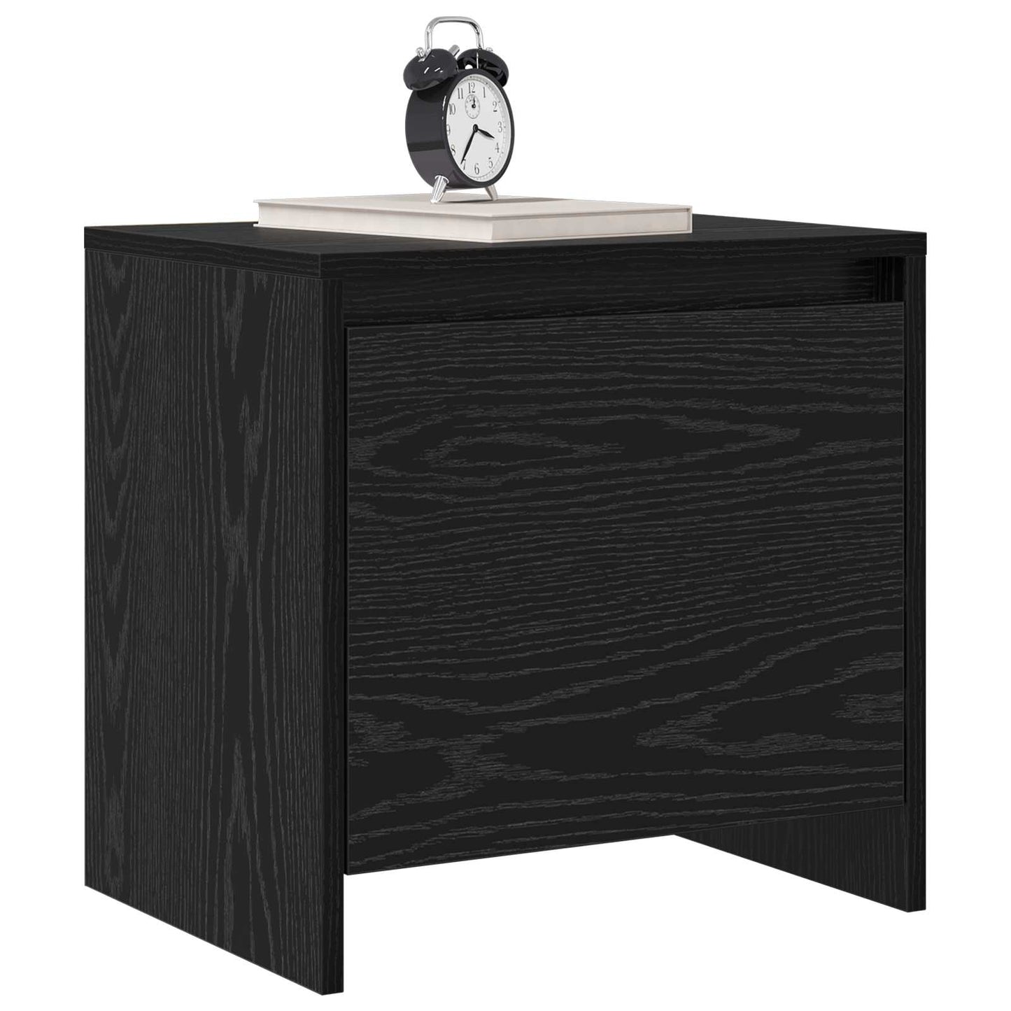 Bedside Cabinet Black Oak 45 x 34 x 44.5 cm Engineered Wood