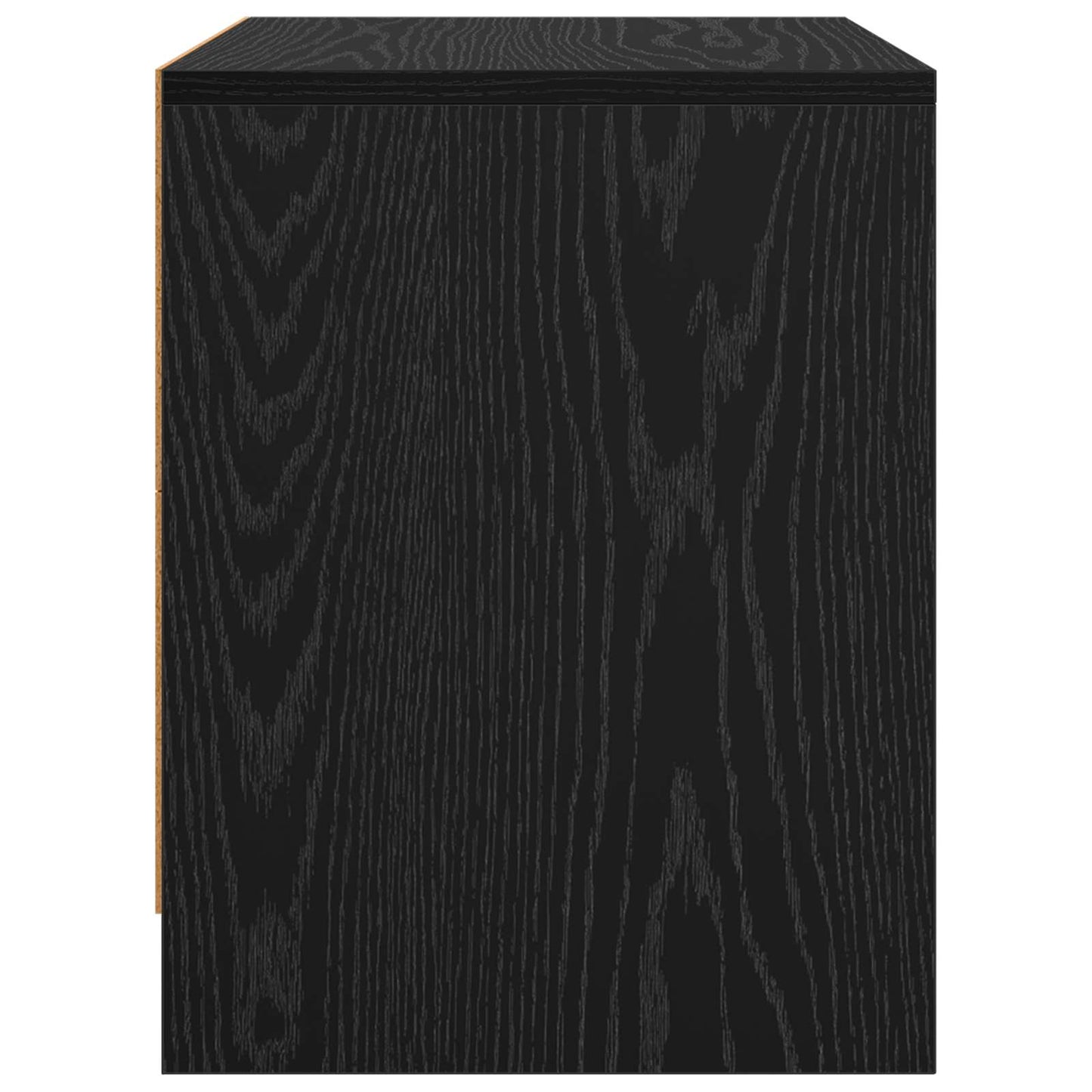 Bedside Cabinet Black Oak 45 x 34 x 44.5 cm Engineered Wood