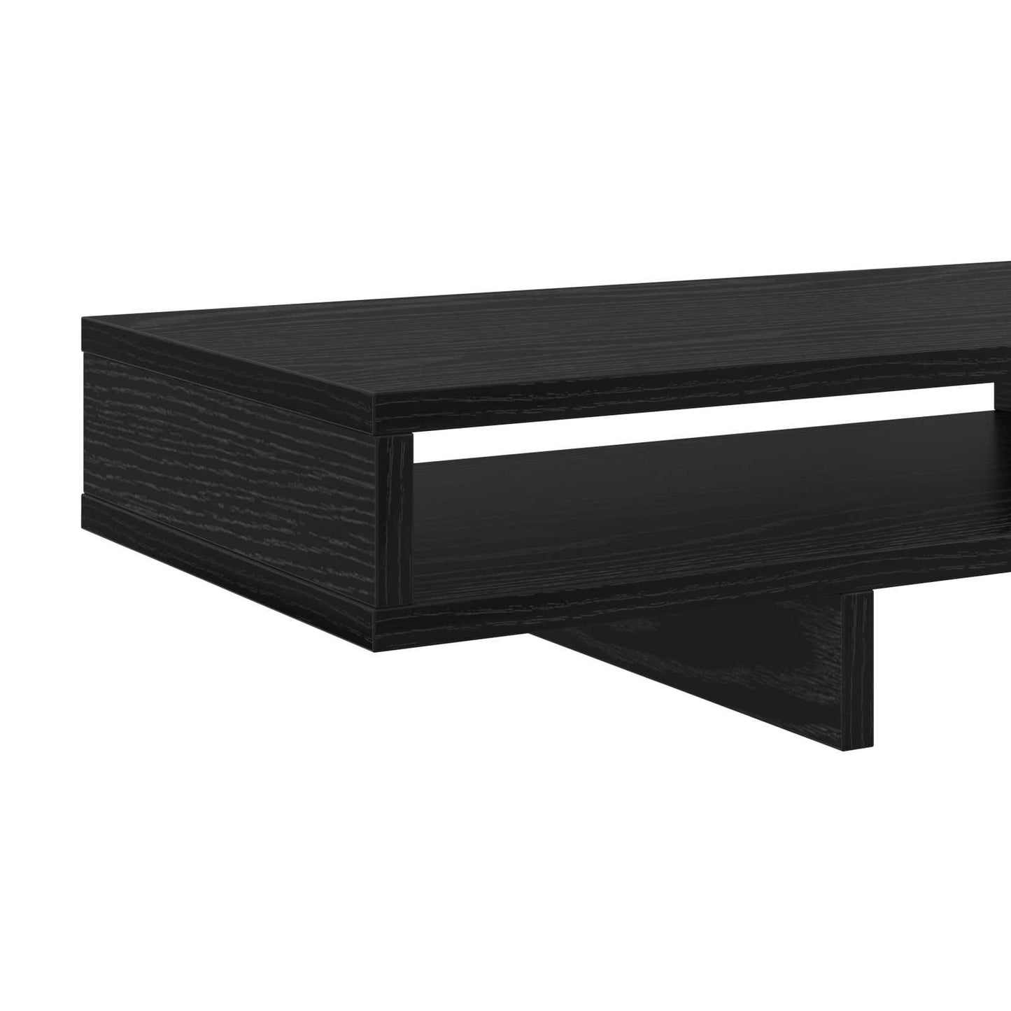 Monitor Stand with Shelf Black 100 x 27 x 15 cm Engineered Wood