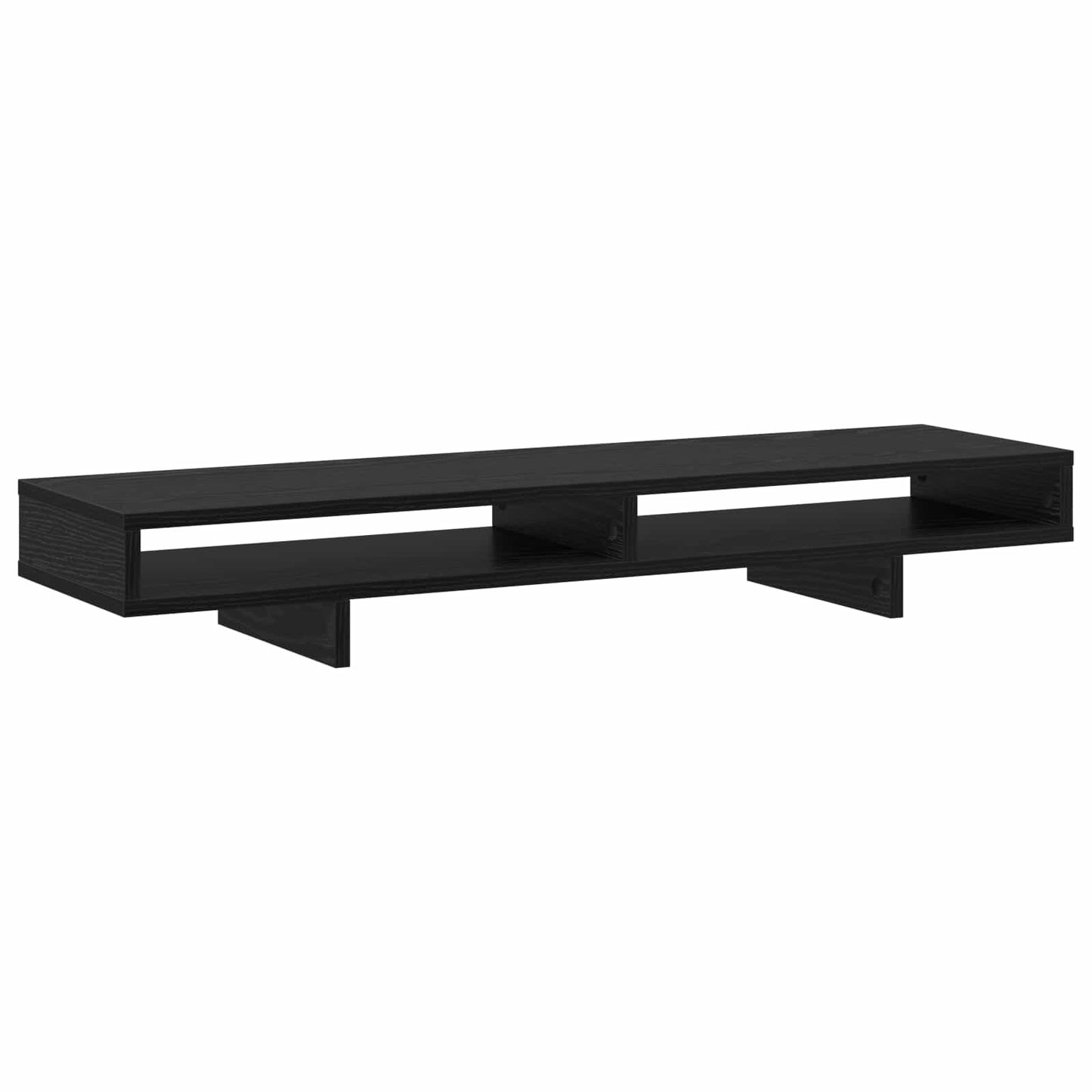 Monitor Stand with Shelf Black 100 x 27 x 15 cm Engineered Wood