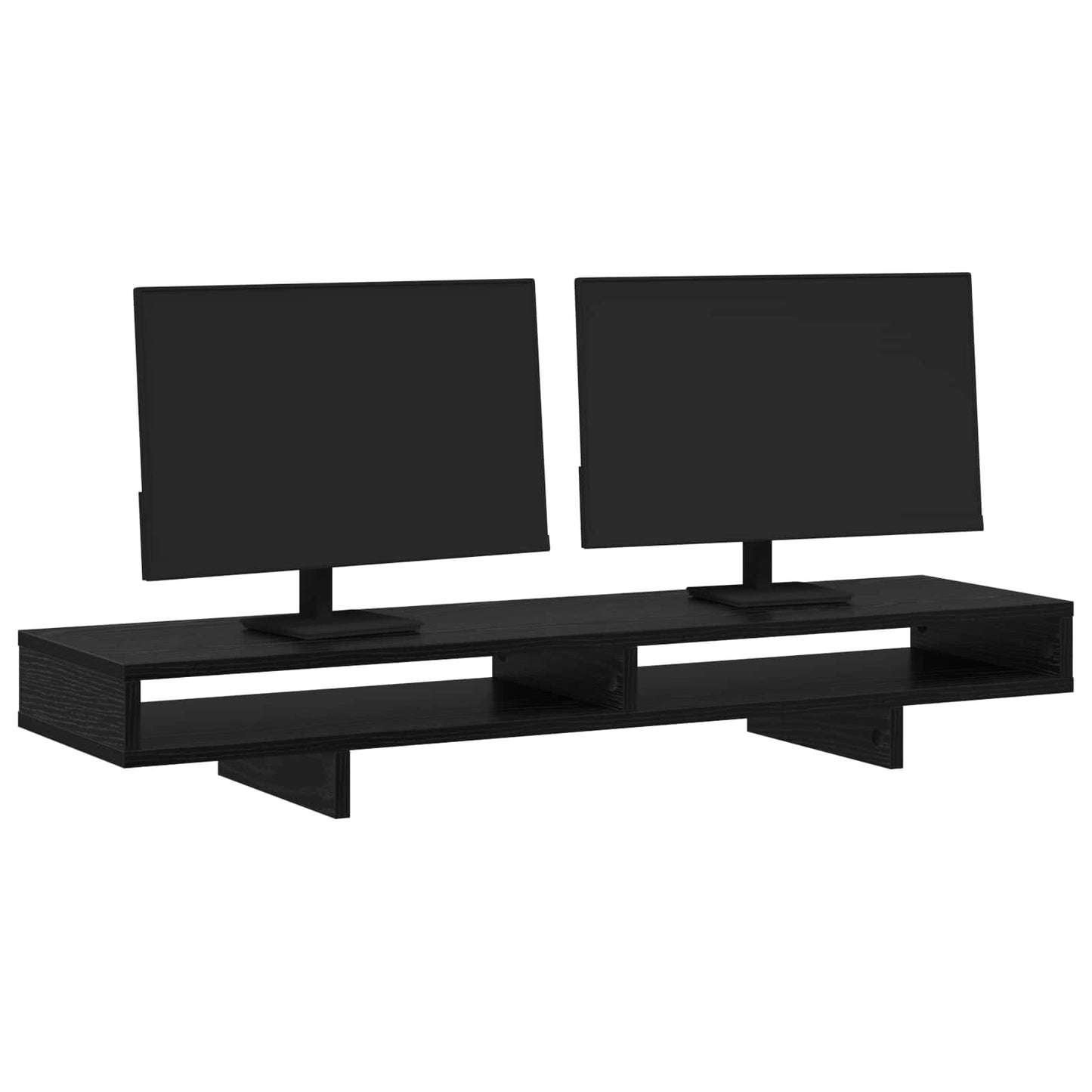 Monitor Stand with Shelf Black 100 x 27 x 15 cm Engineered Wood