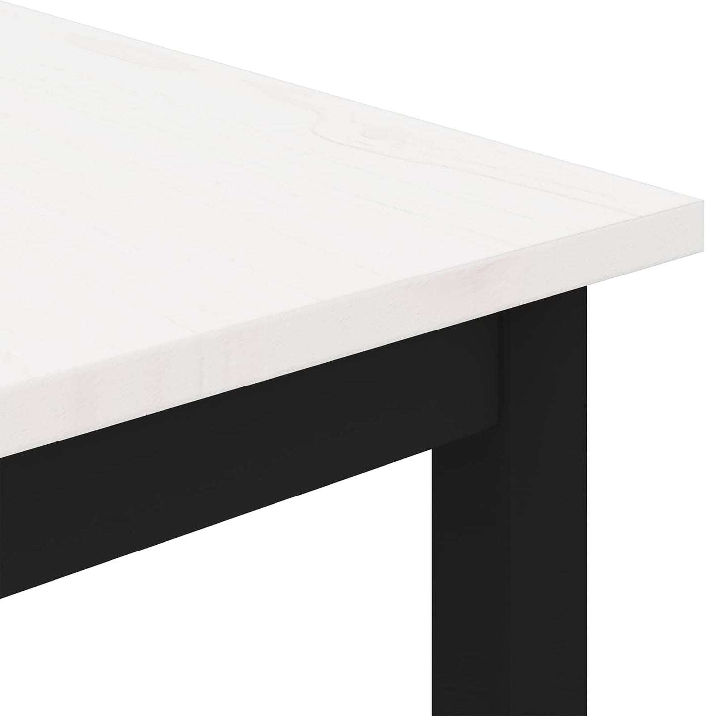 Coffee Table White 60 x 50 x 36 cm Solid Pine Wood