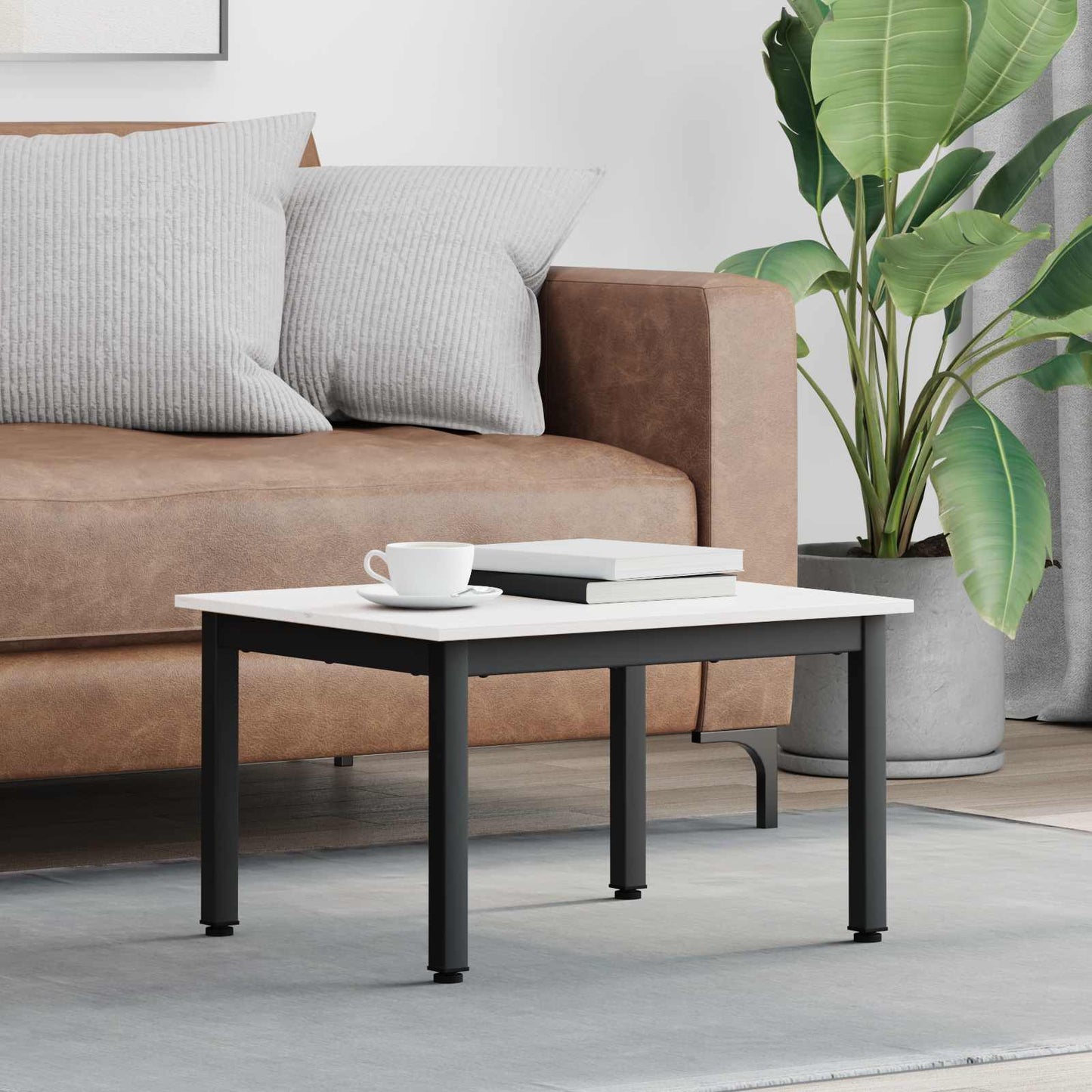 Coffee Table White 60 x 50 x 36 cm Solid Pine Wood