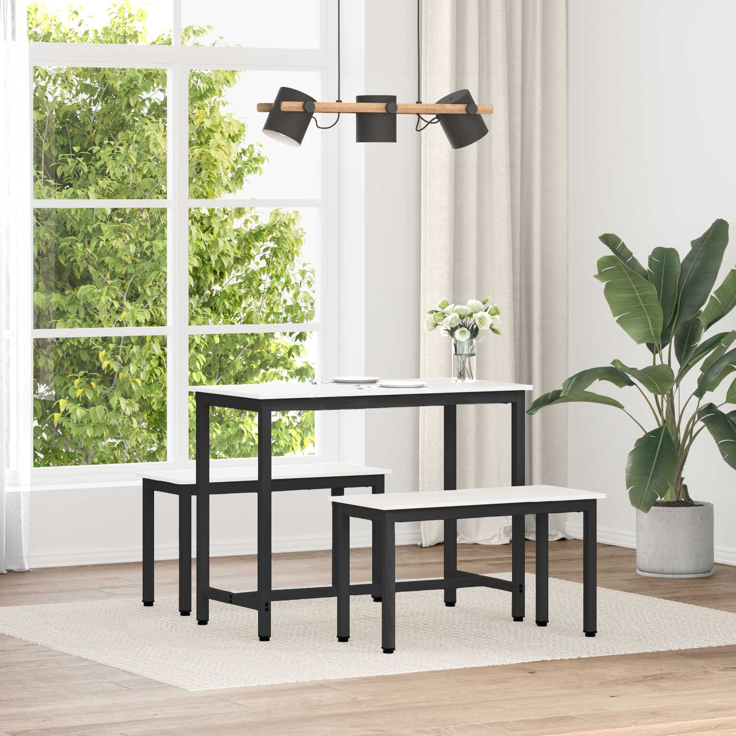 Bench White 80 x 35 x 45 cm Solid Pine Wood