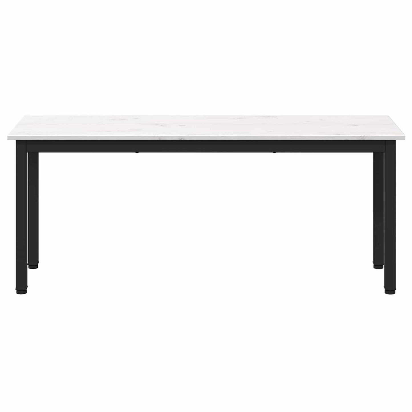 Bench White 110 x 35 x 45 cm Solid Pine Wood