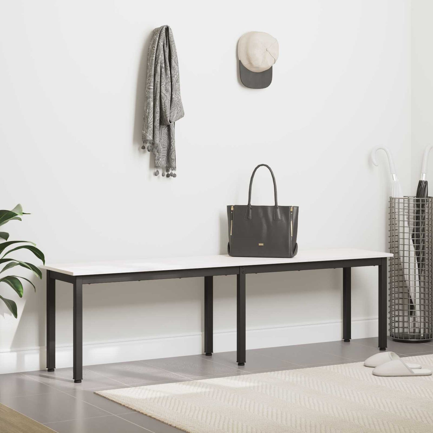 Bench White 160 x 35 x 45 cm Solid Pine Wood