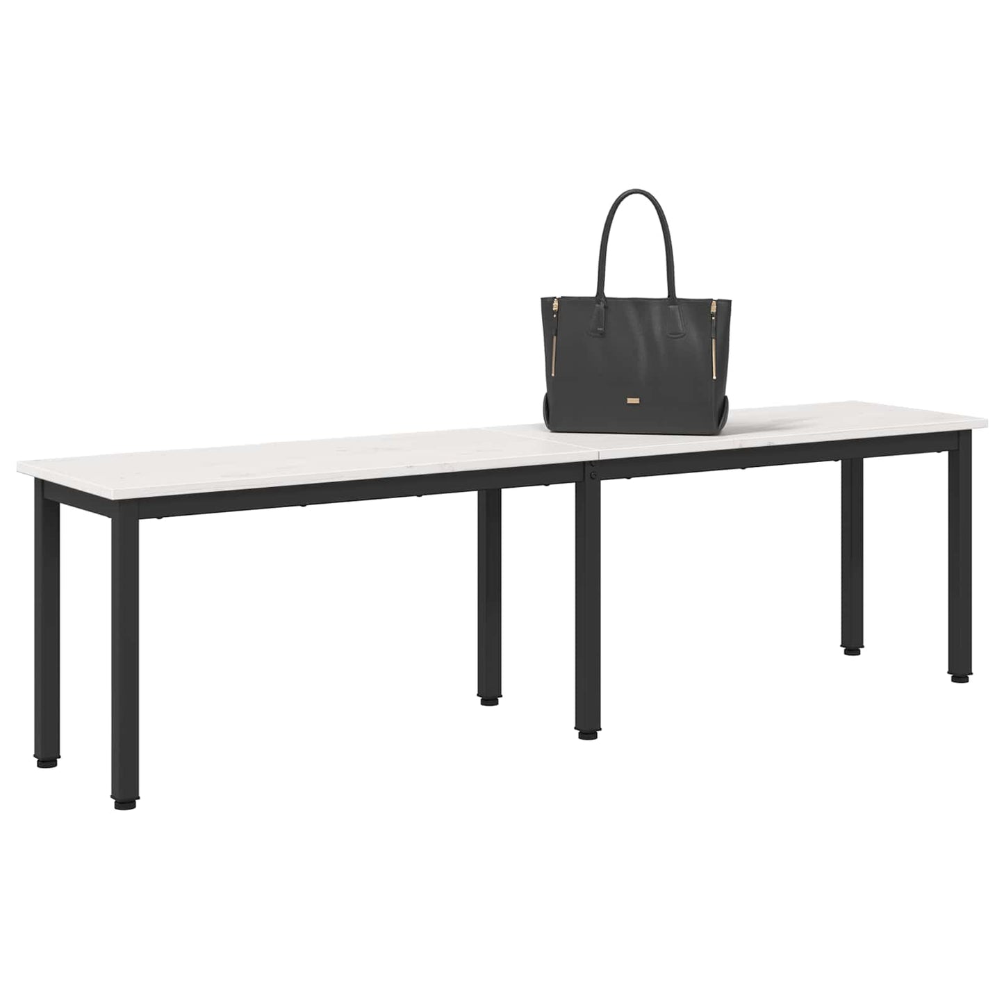 Bench White 160 x 35 x 45 cm Solid Pine Wood