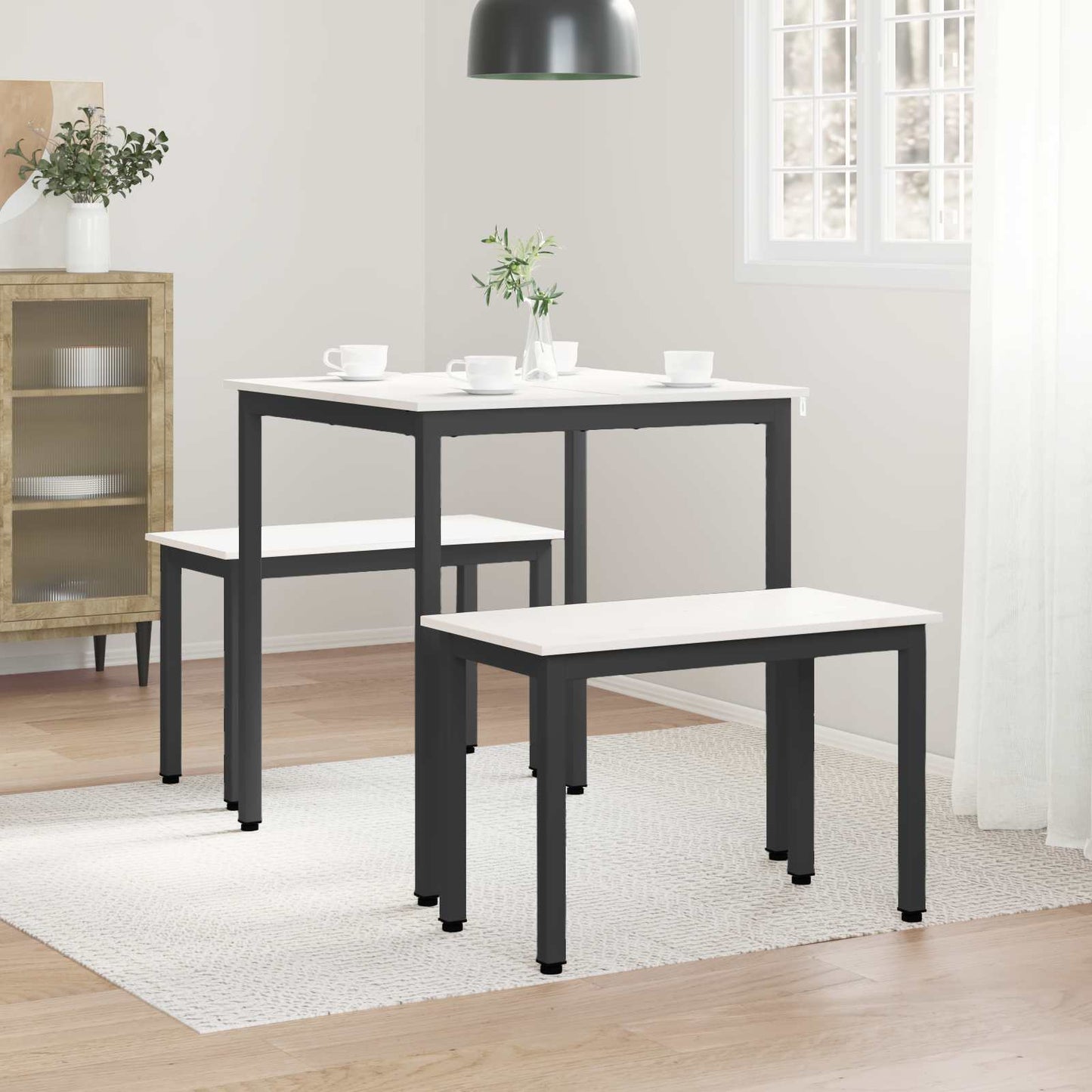 Dining Table White 70 x 70 x 75 cm Solid Pine Wood