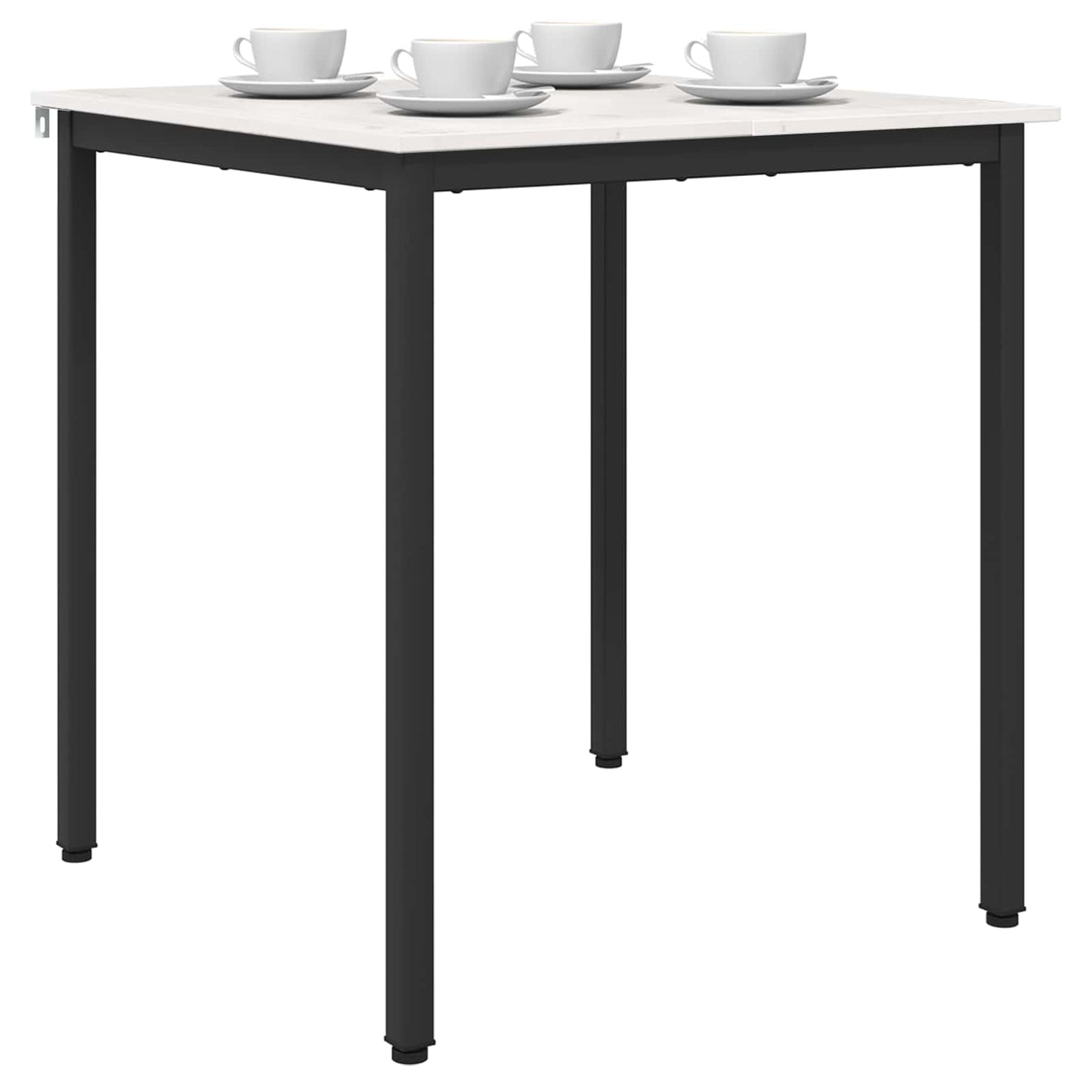 Dining Table White 70 x 70 x 75 cm Solid Pine Wood