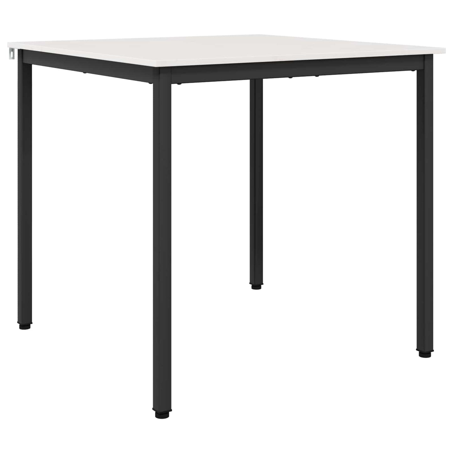 Dining Table White 80 x 80 x 75 cm Solid Pine Wood
