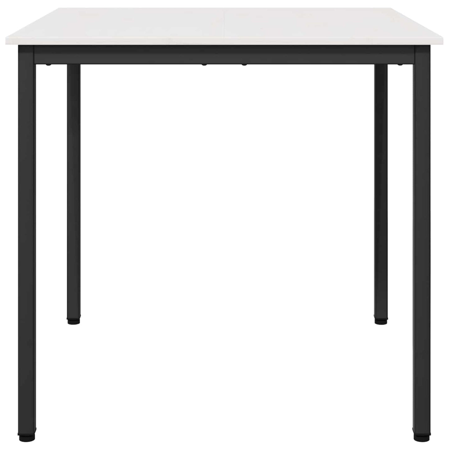 Dining Table White 80 x 80 x 75 cm Solid Pine Wood