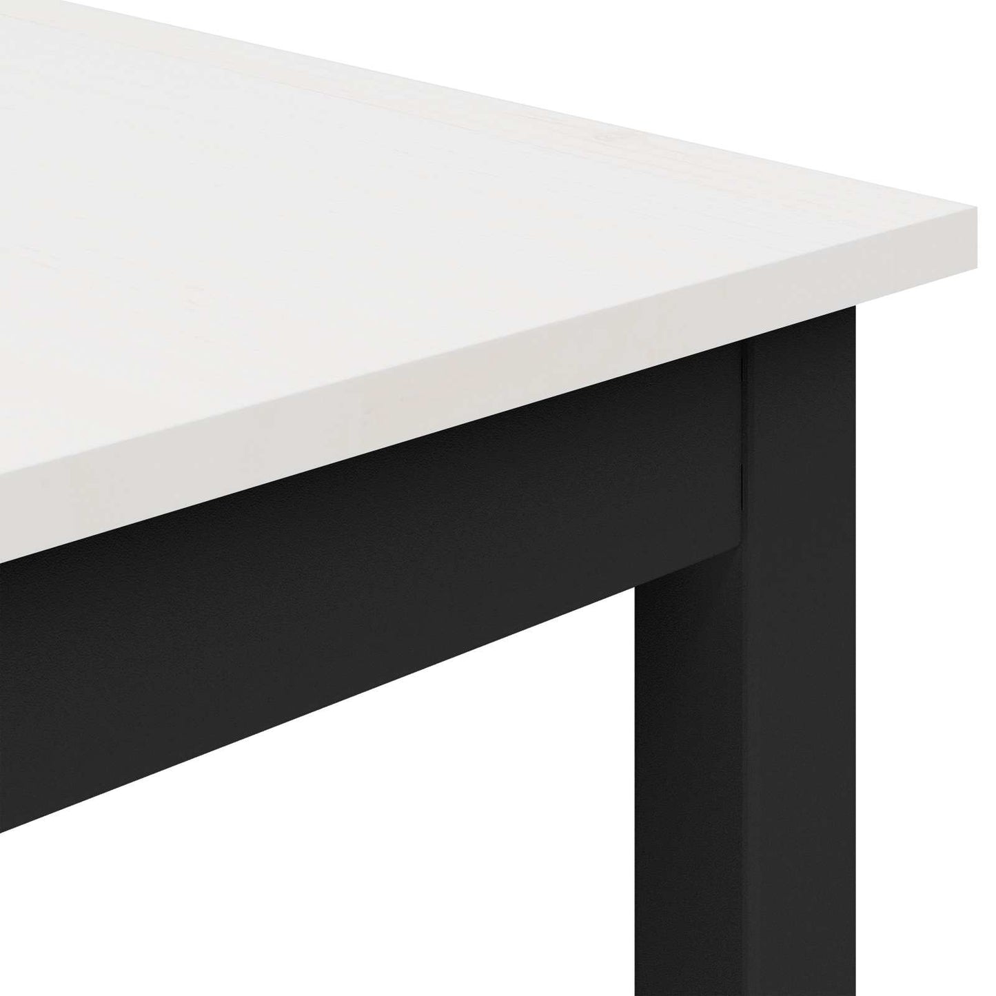 Dining Table White 110 x 110 x 75 cm Solid Pine Wood
