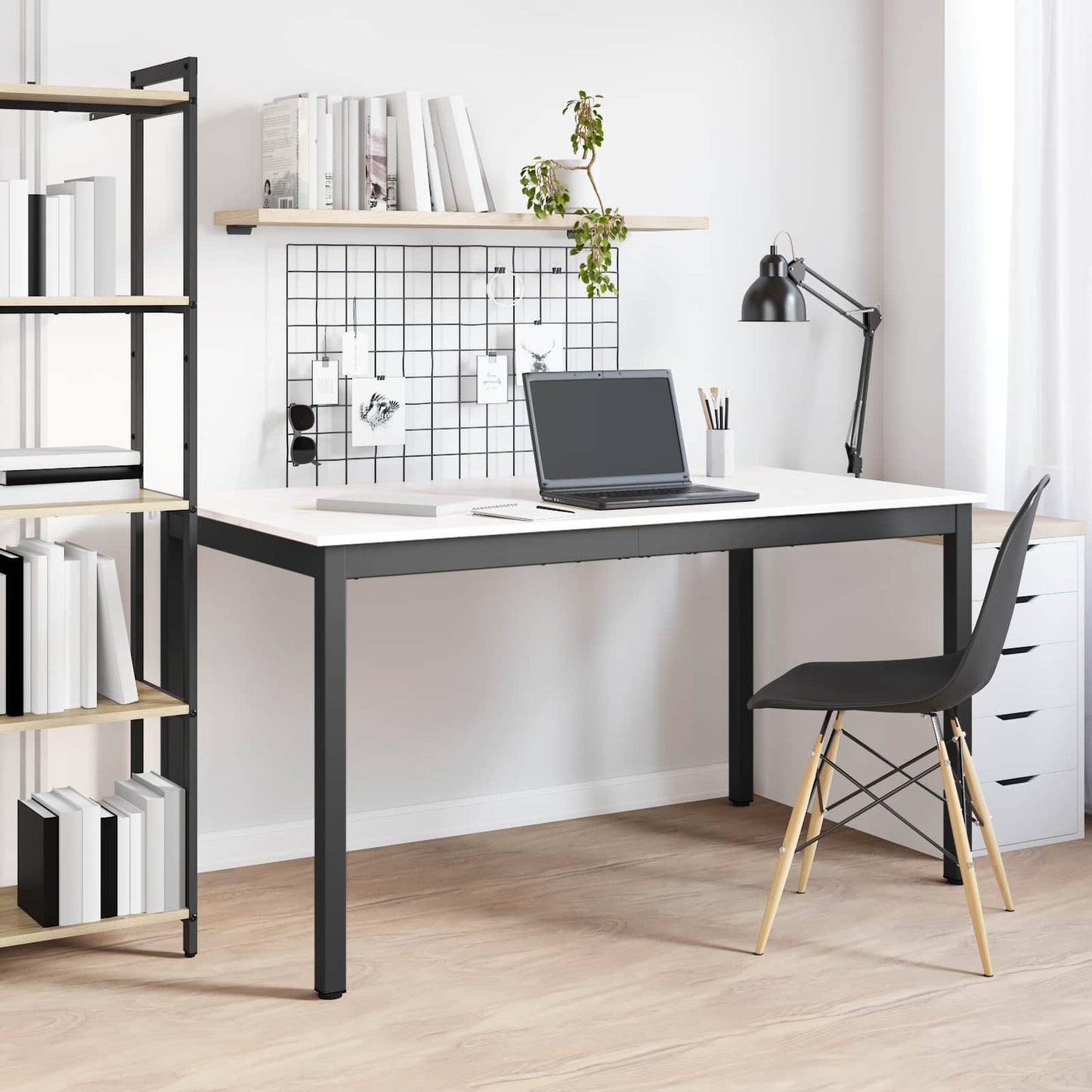 Dining Table White 140 x 80 x 75 cm Solid Pine Wood