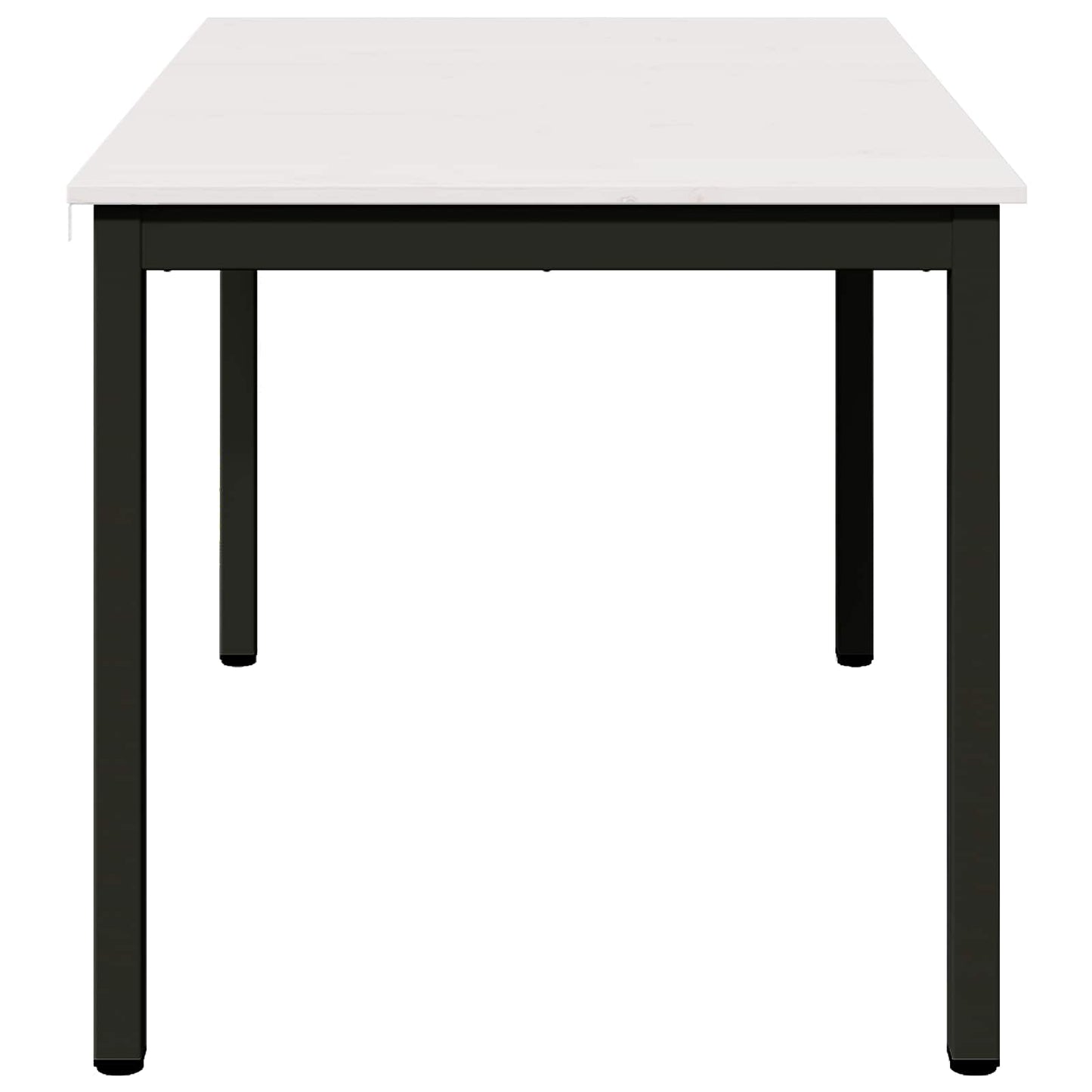 Dining Table White 140 x 80 x 75 cm Solid Pine Wood
