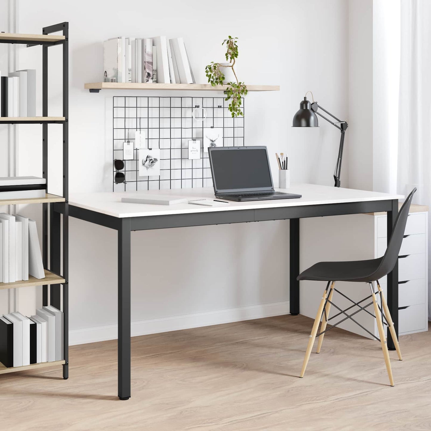 Dining Table White 150 x 90 x 75 cm Solid Pine Wood