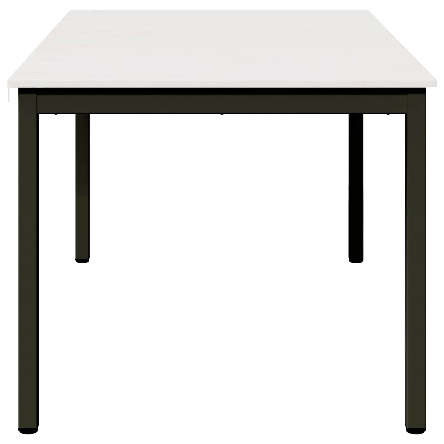 Dining Table White 150 x 90 x 75 cm Solid Pine Wood