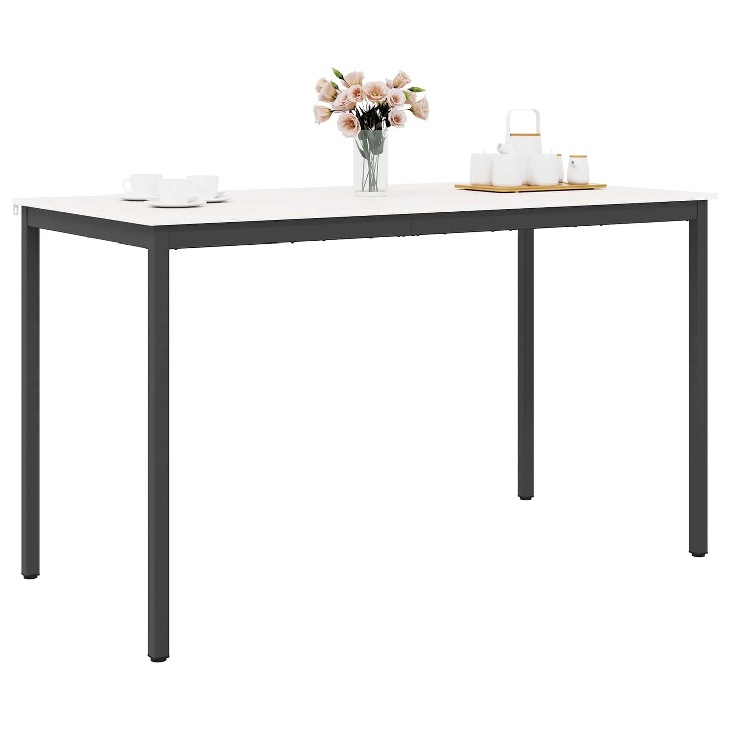 Bar Table White 180 x 90 x 105 cm Solid Pine Wood