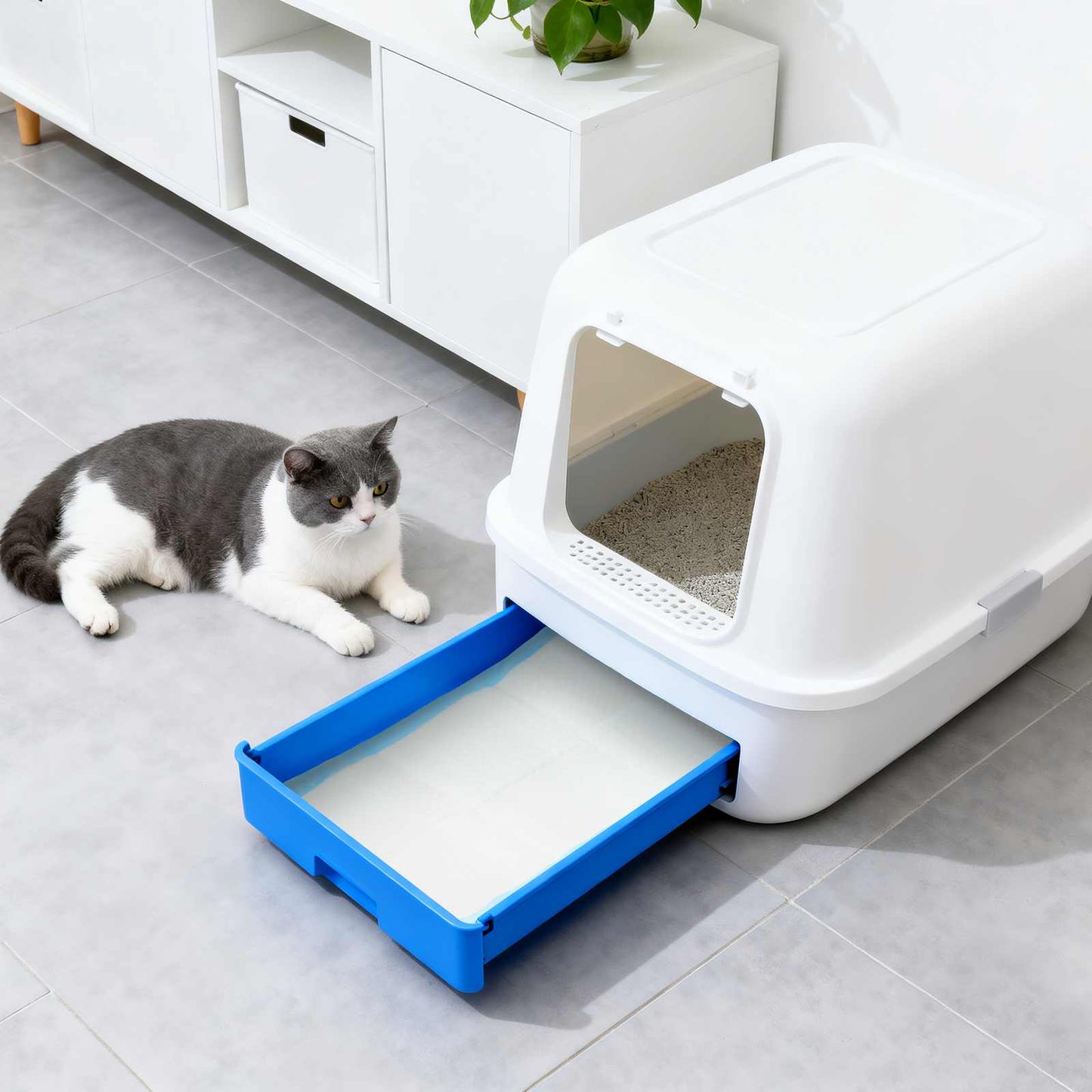 Non-woven Fabric Pet Training Pad 200 pcs Blue and White