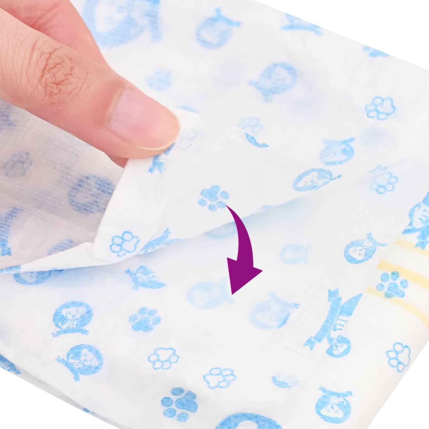 Disposable Dog Diaper Male 30 pcs White M