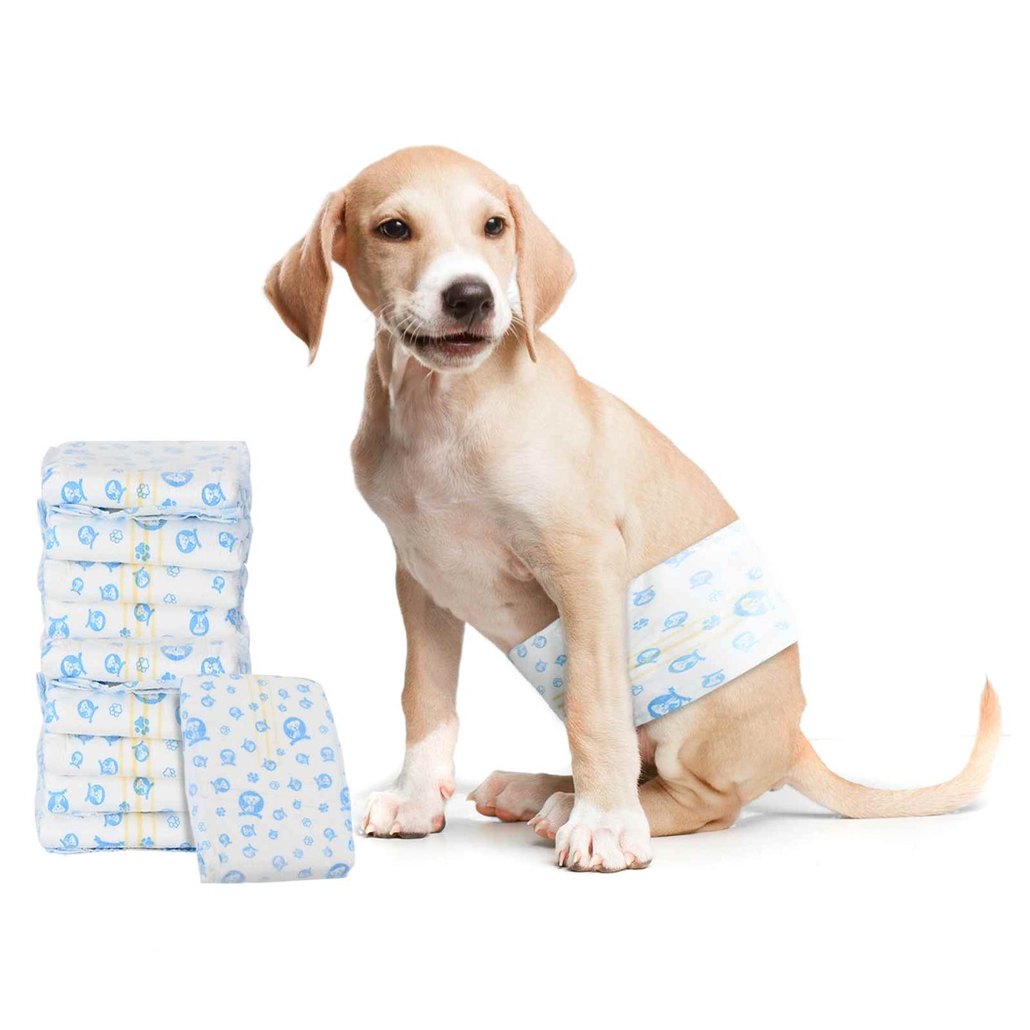 Disposable Dog Diaper Male 30 pcs White L