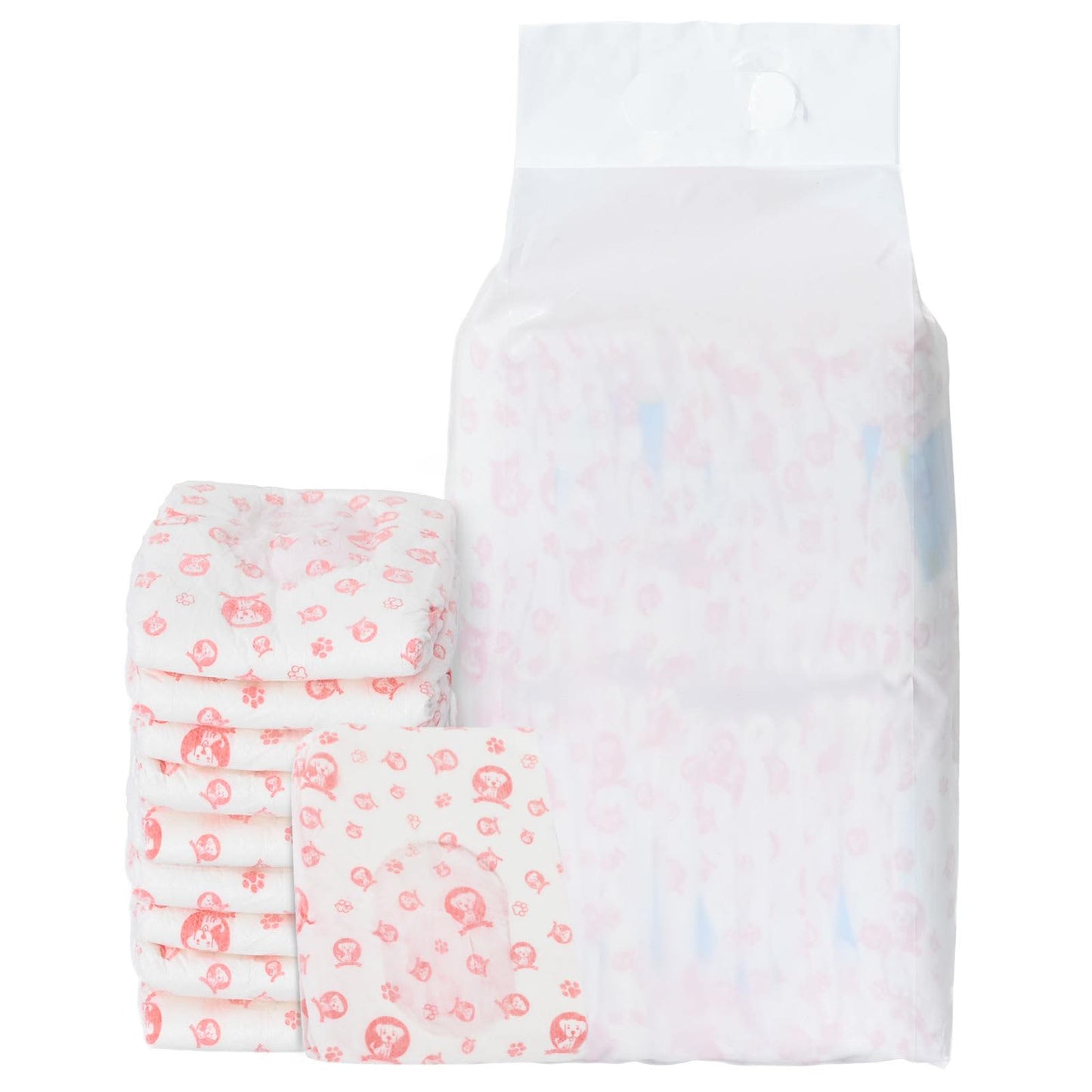 Disposable Dog Diaper Female 30 pcs White L