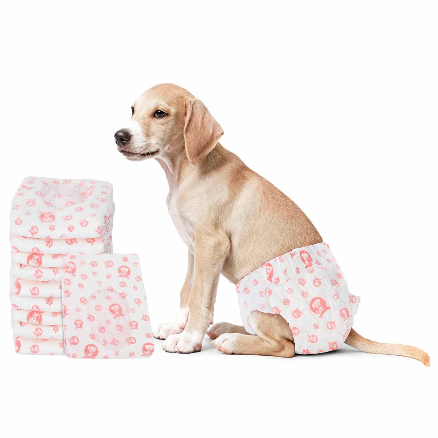 Disposable Dog Diaper Female 30 pcs White L