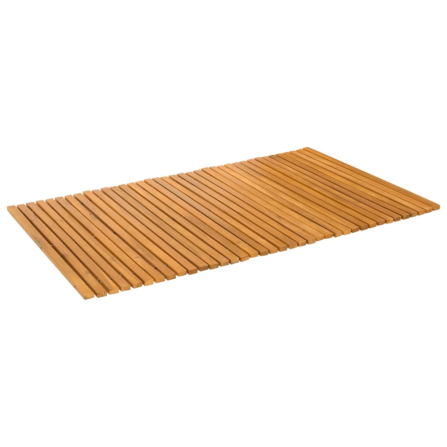 Bath Mat Folding Brown 100 x 60 cm Solid Acacia Wood