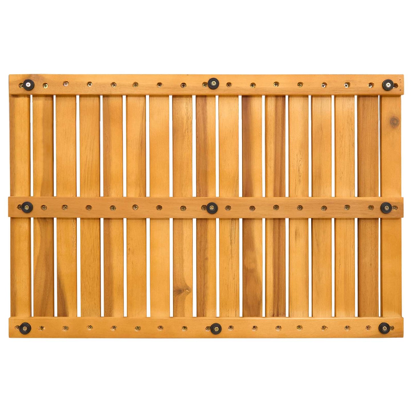 Bath Mat Plain Brown 60 x 40 cm Wood