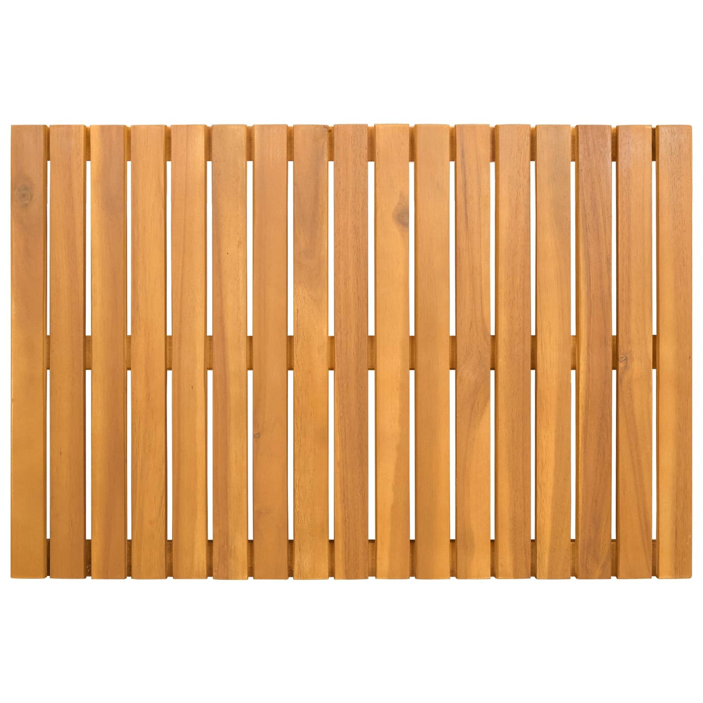Bath Mat Plain Brown 60 x 40 cm Solid Acacia Wood