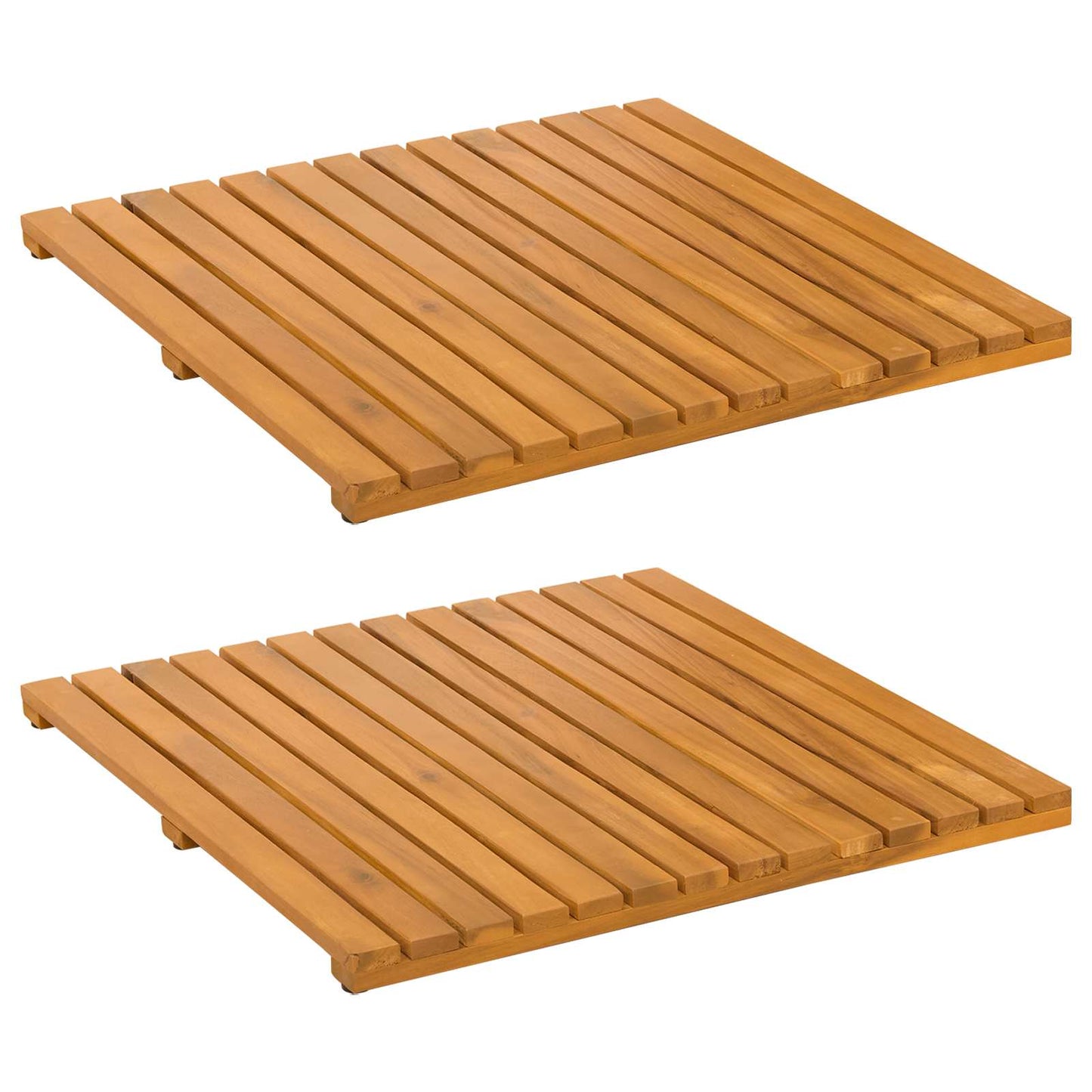 Bath Mat Plain Brown 50 x 50 cm Wood